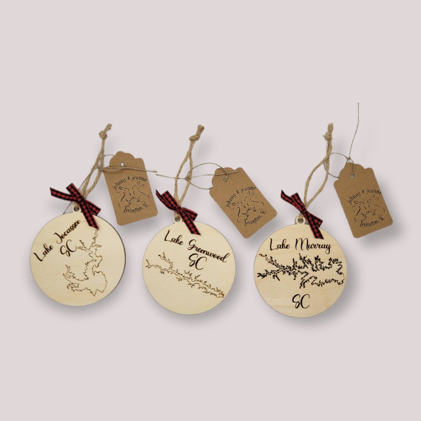 CUSTOM Any Lake Engraved Wooden Christmas Ornament - Custom Lake Gift - Lake Sign - Christmas Lake Decor