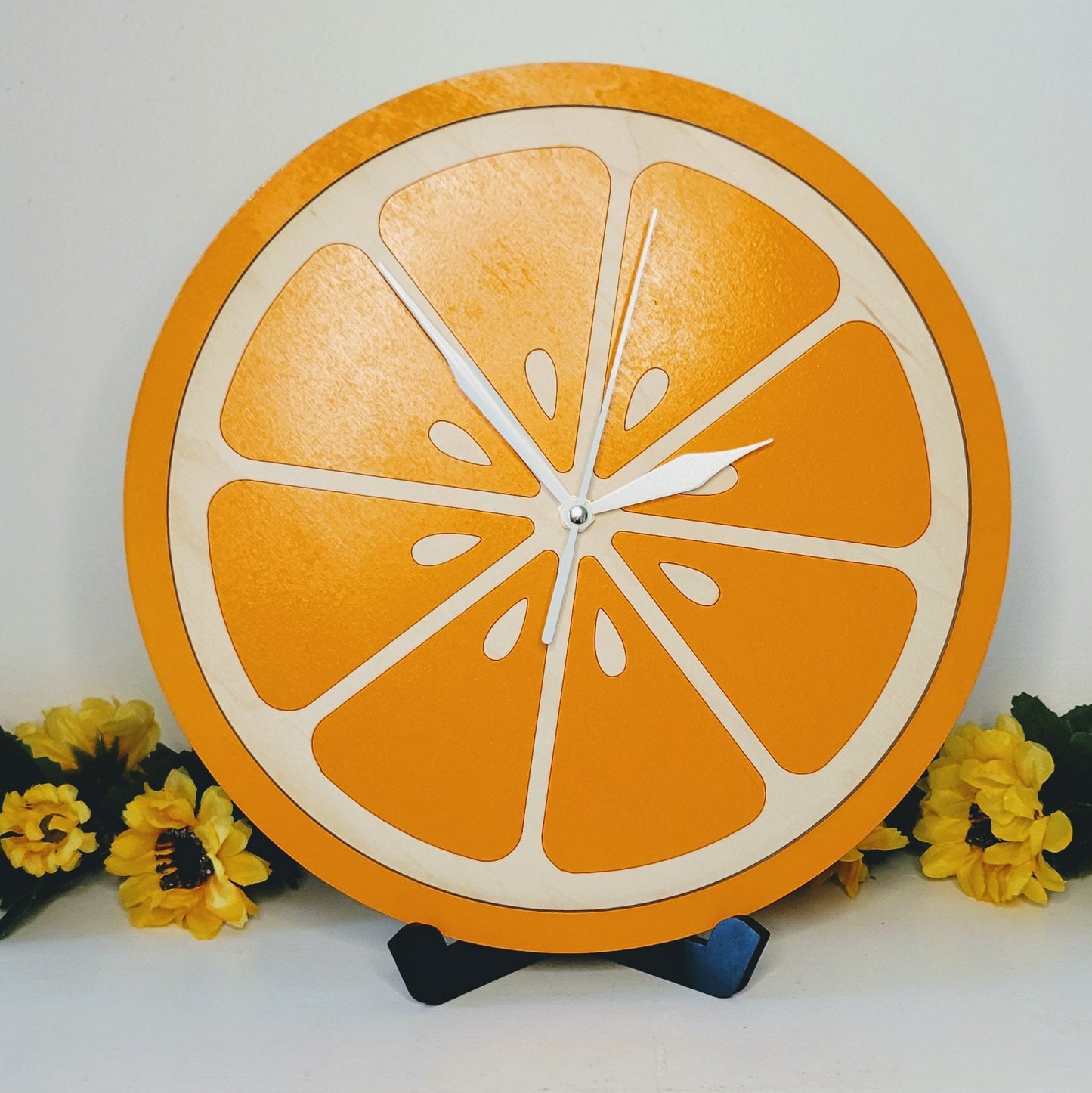 Wooden Orange Slice Clock