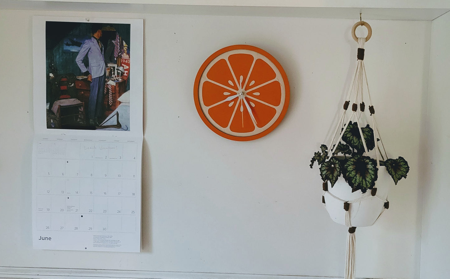 Wooden Orange Slice Clock