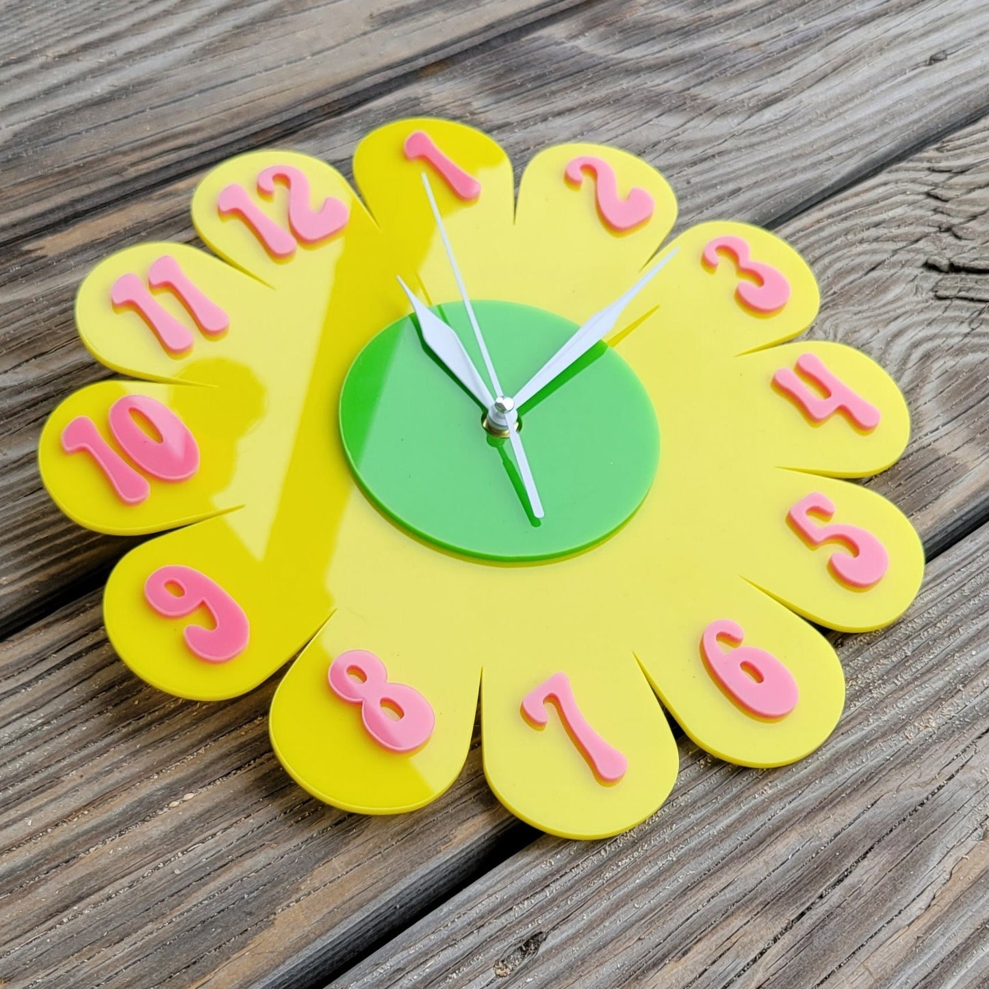 Yellow Daisy Wall Clock
