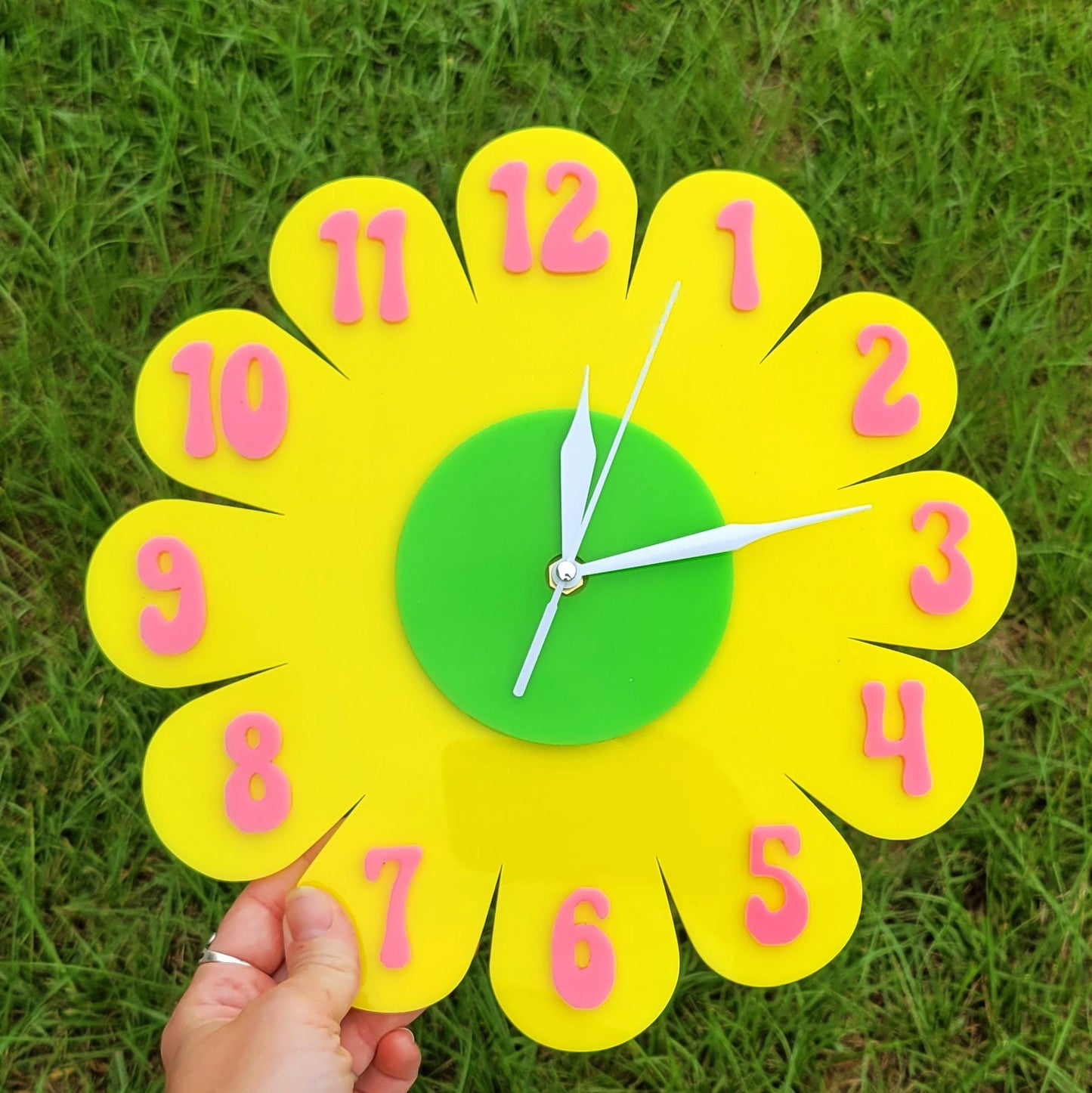 Yellow Daisy Wall Clock