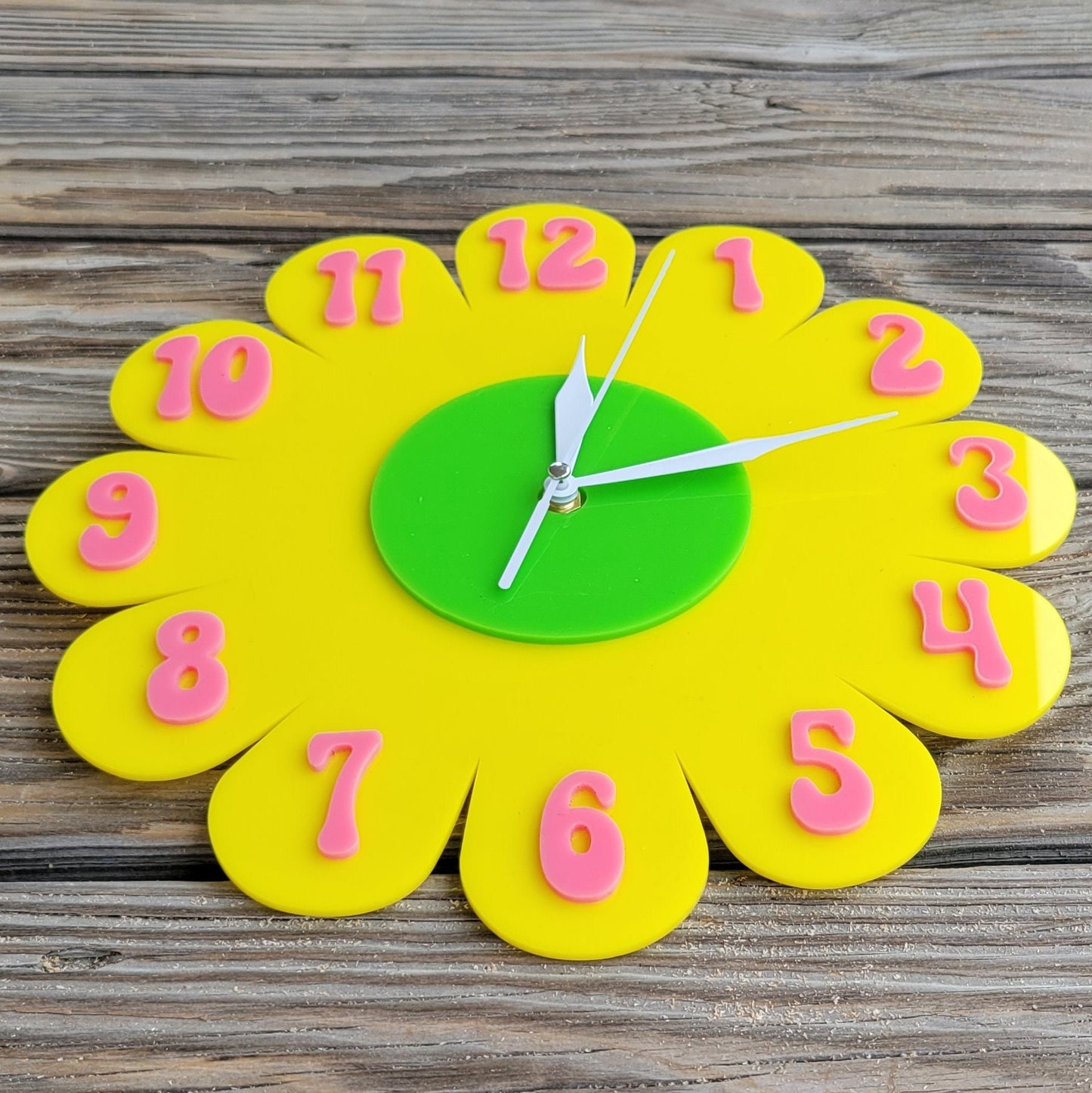Yellow Daisy Wall Clock