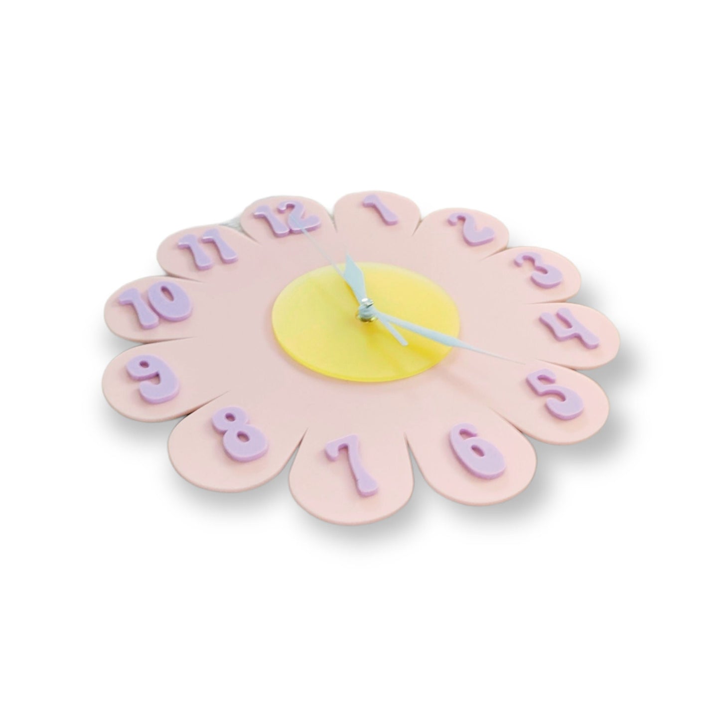Baby Pink Daisy Wall Clock