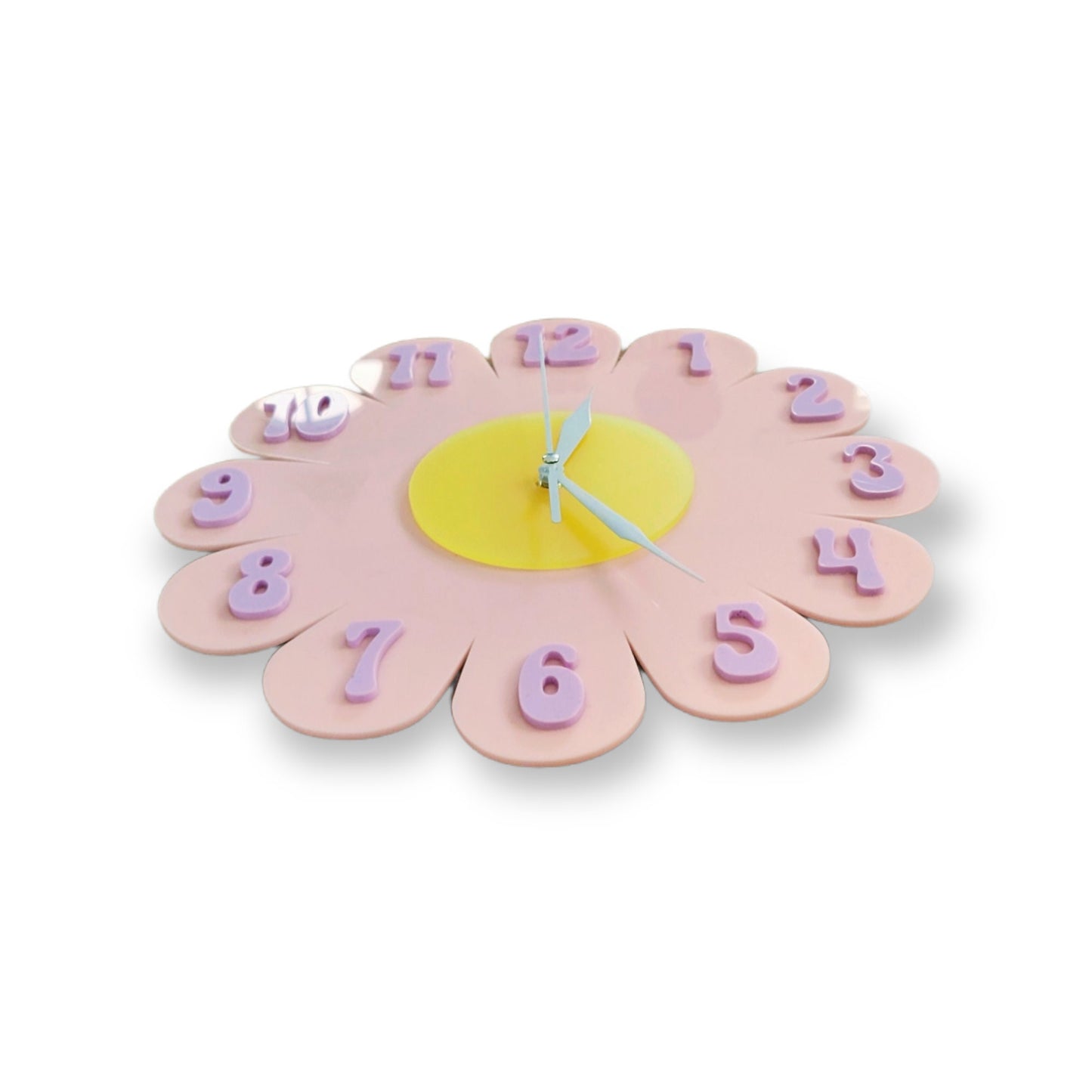 Baby Pink Daisy Wall Clock