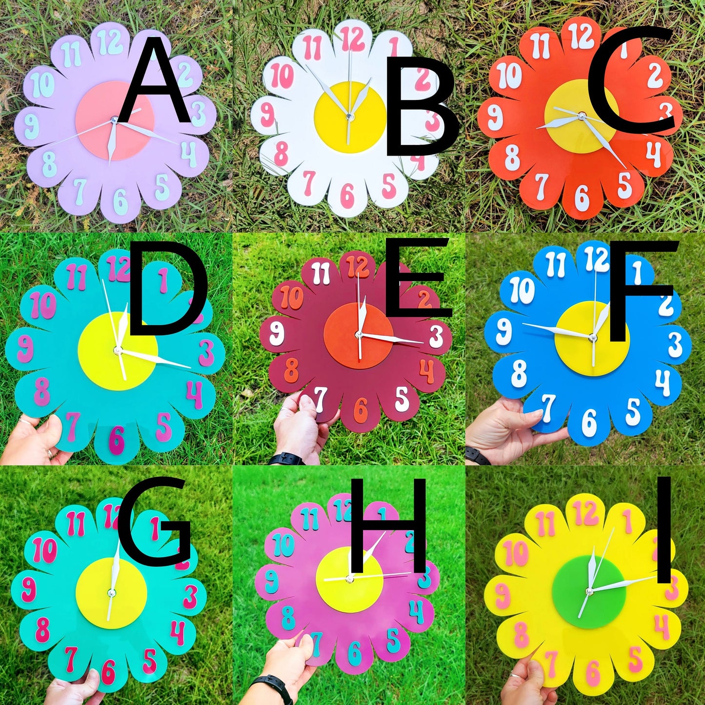 Blacklight Daisy Desk Clock