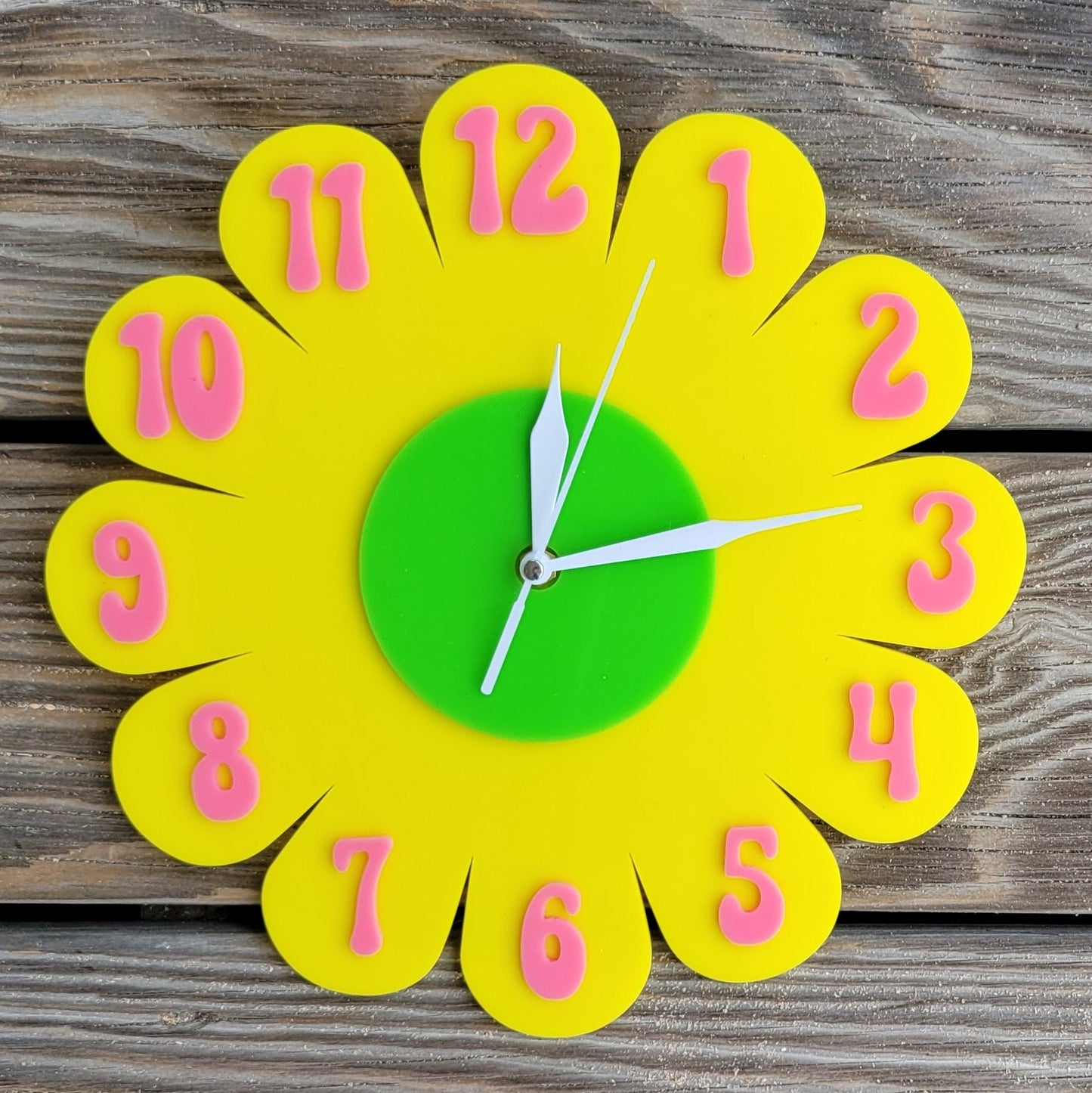 Yellow Daisy Wall Clock