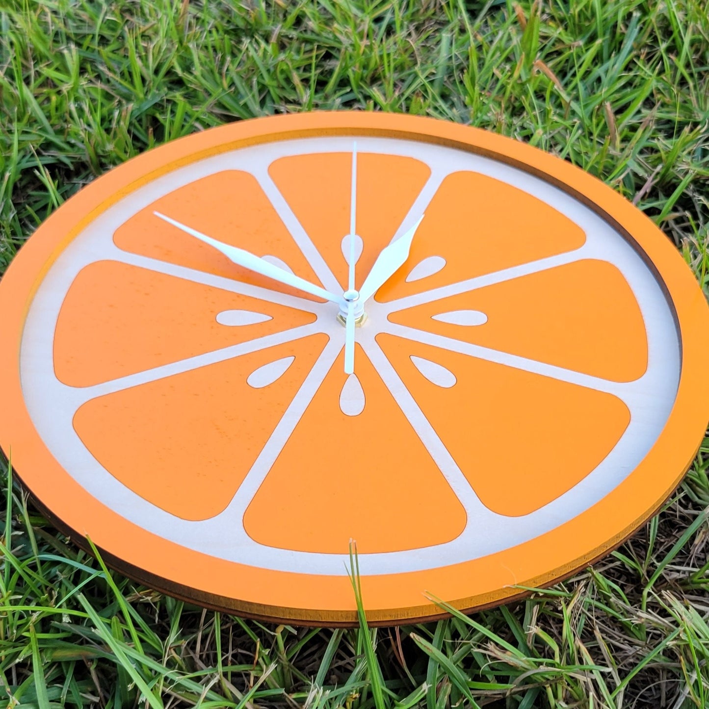 Wooden Orange Slice Clock