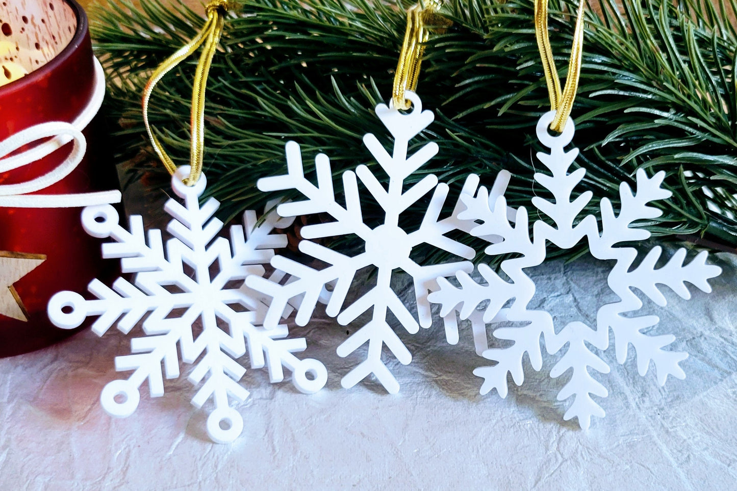 Set of 3 Snowflake Ornaments