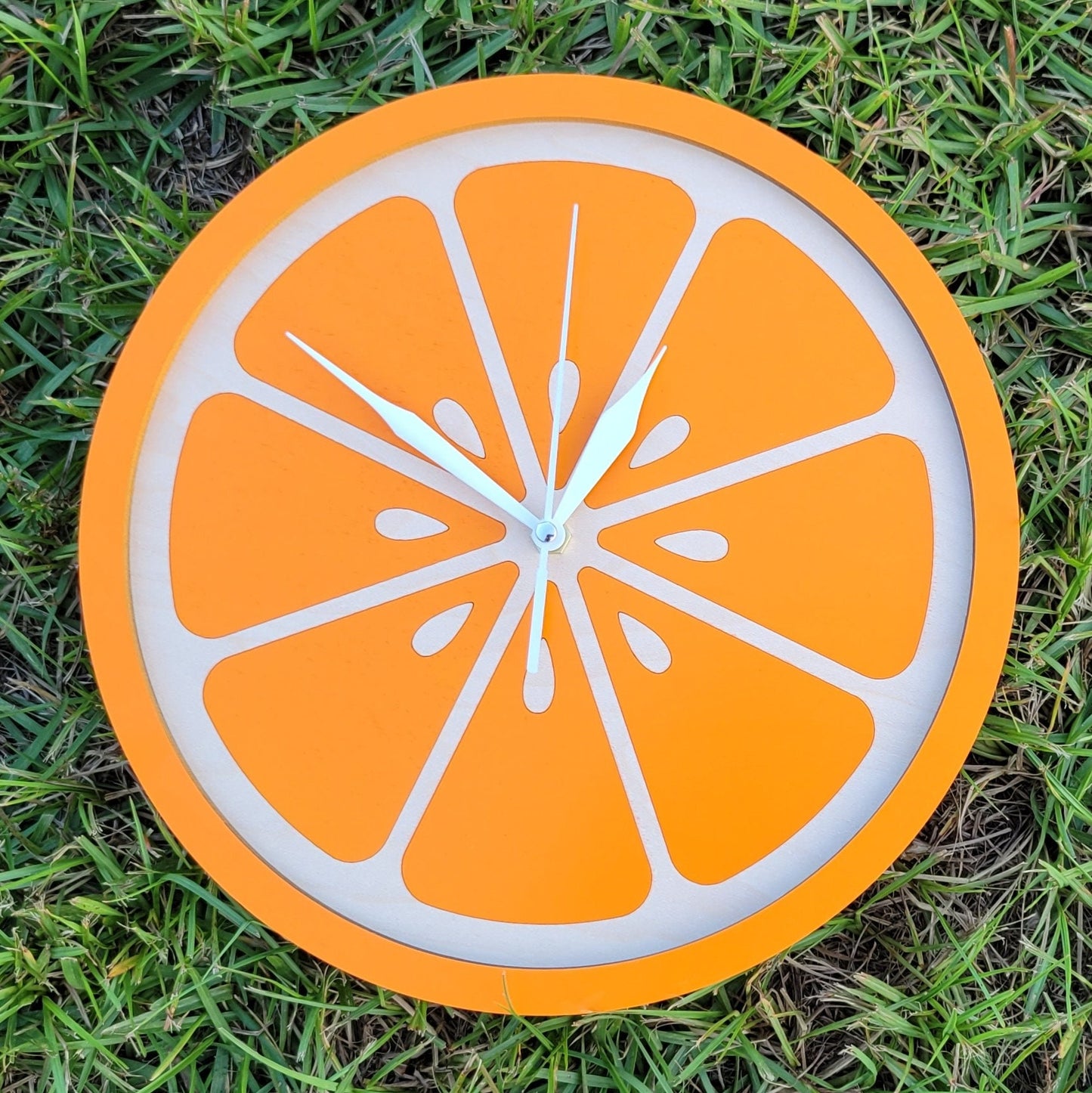 Wooden Orange Slice Clock