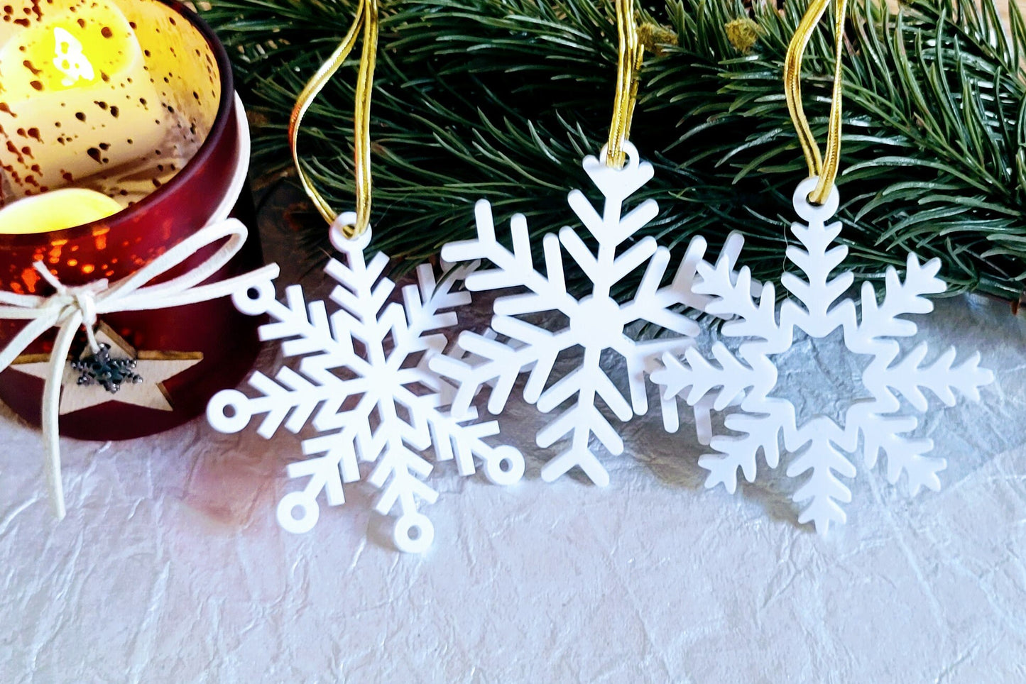 Set of 3 Snowflake Ornaments