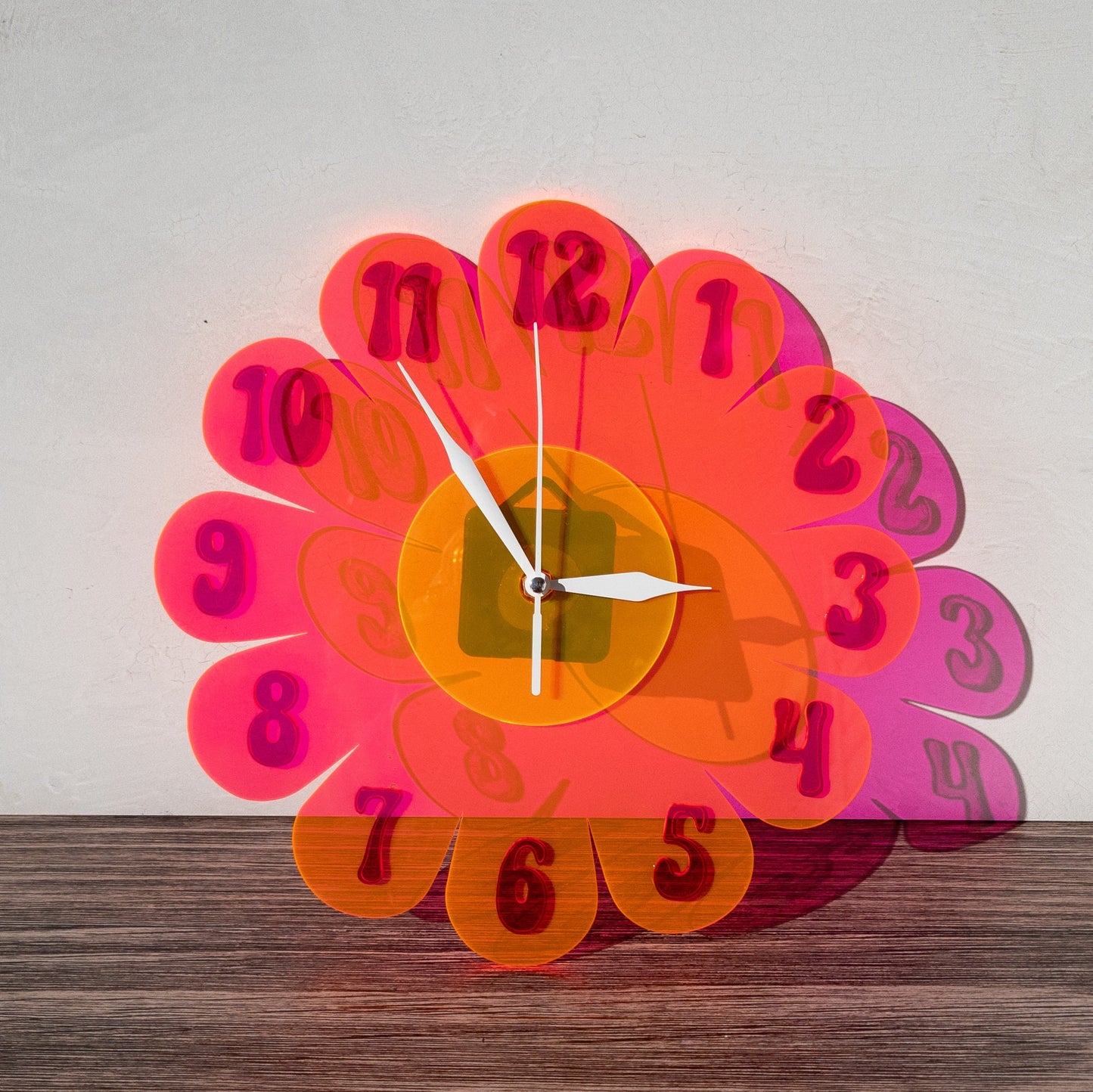 Blacklight Daisy Wall Clock
