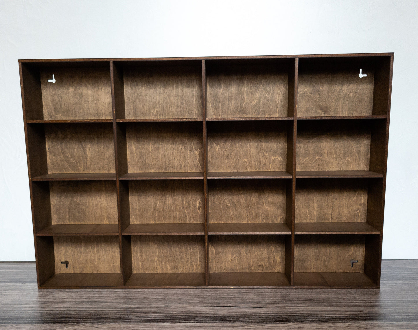 16 Compartment Wooden Display Shelf - 5.5x3.5 - Trinket Shelf - Curio Cabinet