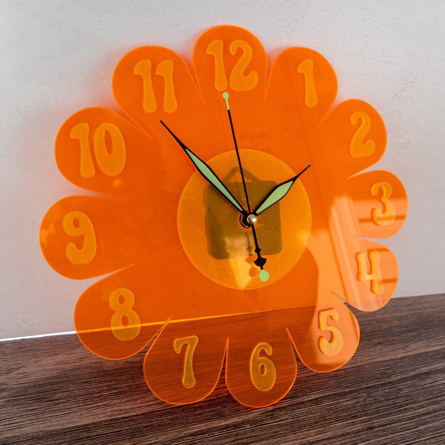 Blacklight Daisy Wall Clock