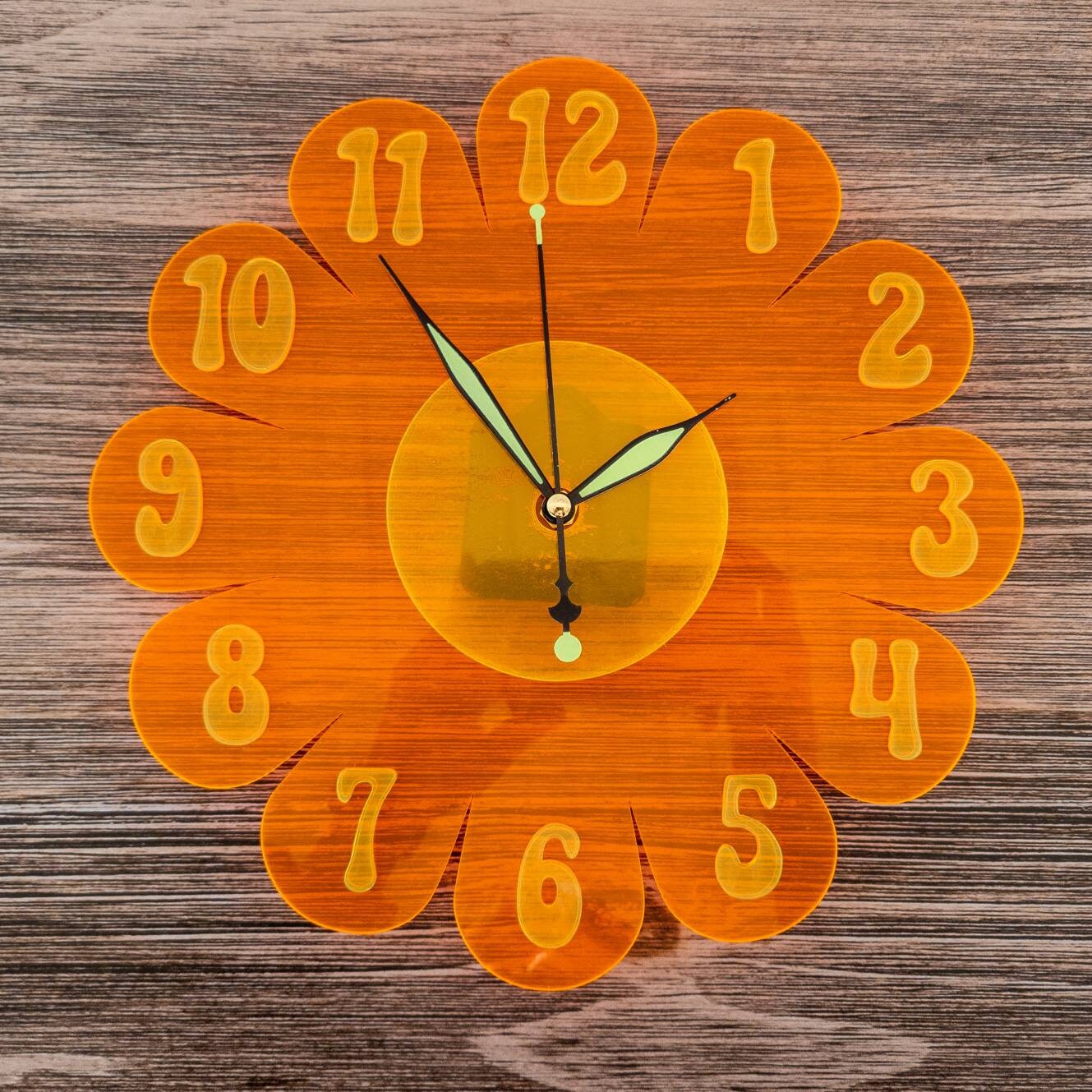 Blacklight Daisy Wall Clock