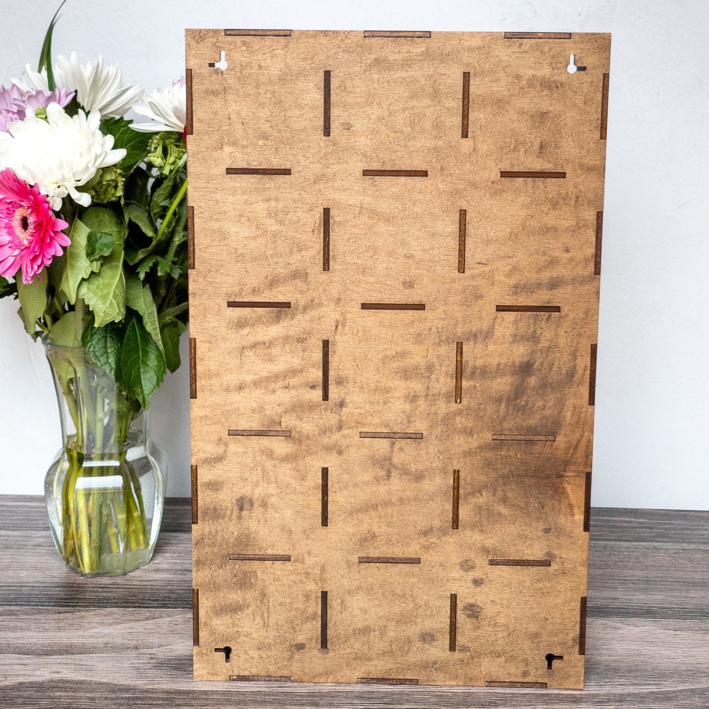 15 Compartment Wooden Display Shelf - 4x4 - Trinket Shelf - Curio Cabinet