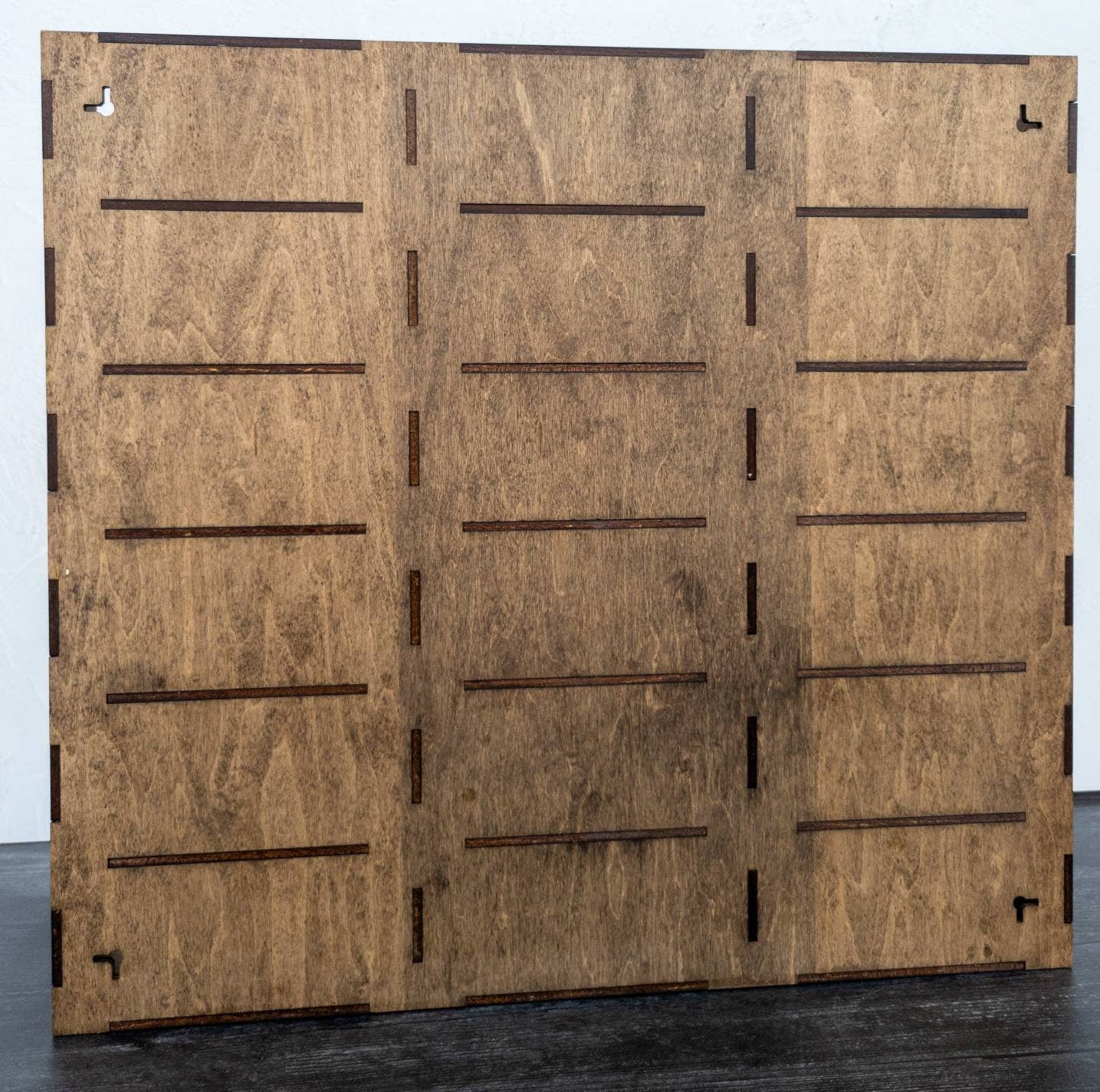 18 Compartment Wooden Display Shelf - 6.75x3 - Trinket Shelf - Curio Cabinet