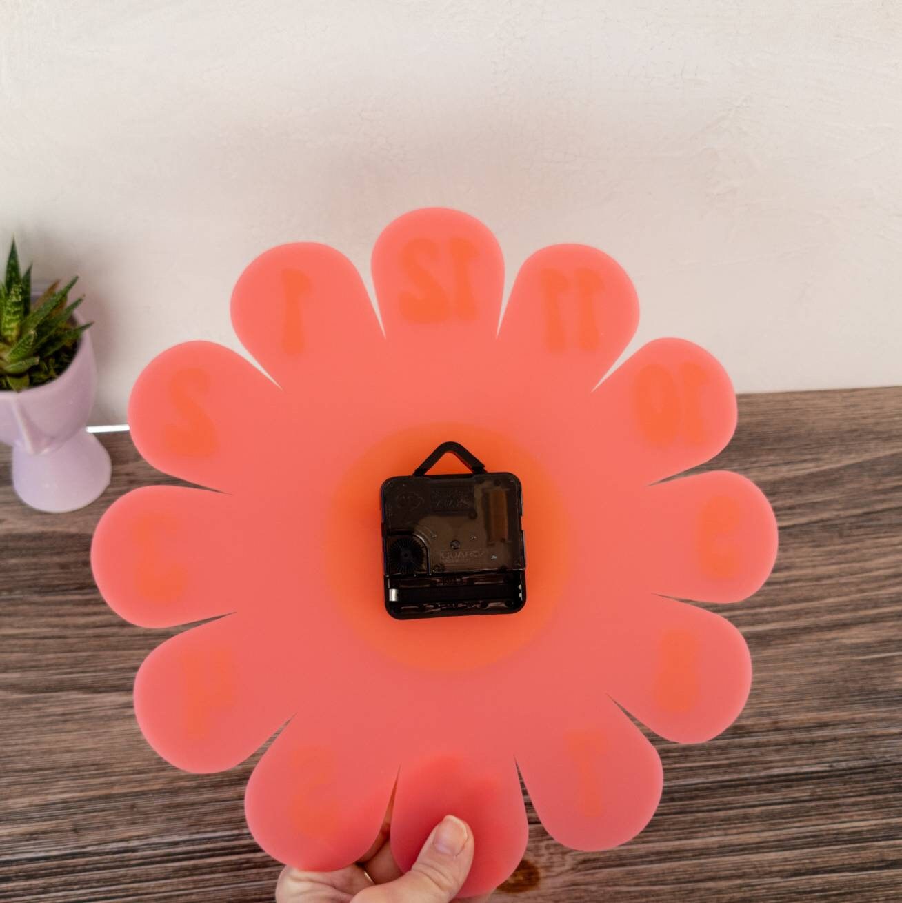 Melon Daisy Wall Clock