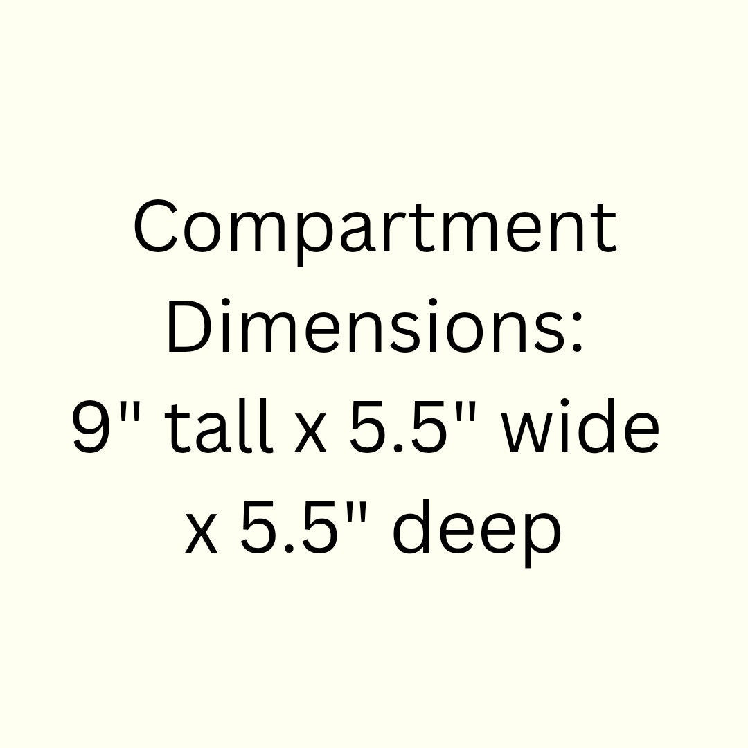 6 Compartment Shadow Box Display Shelf - 9x5.5 - Trinket Shelf - Curio Cabinet