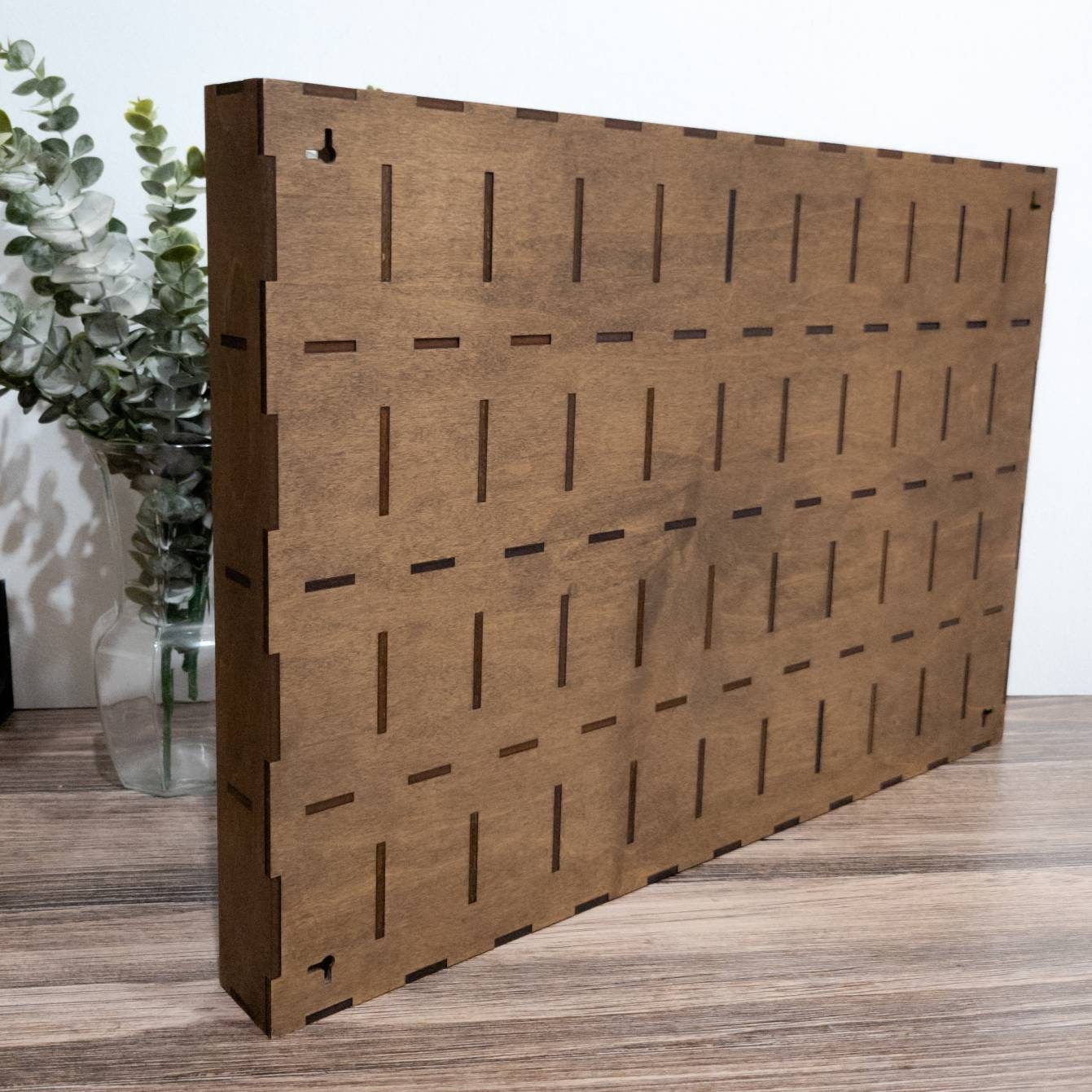44 Compartment Wooden Display Shelf - 4x2 - Trinket Shelf - Curio Cabinet