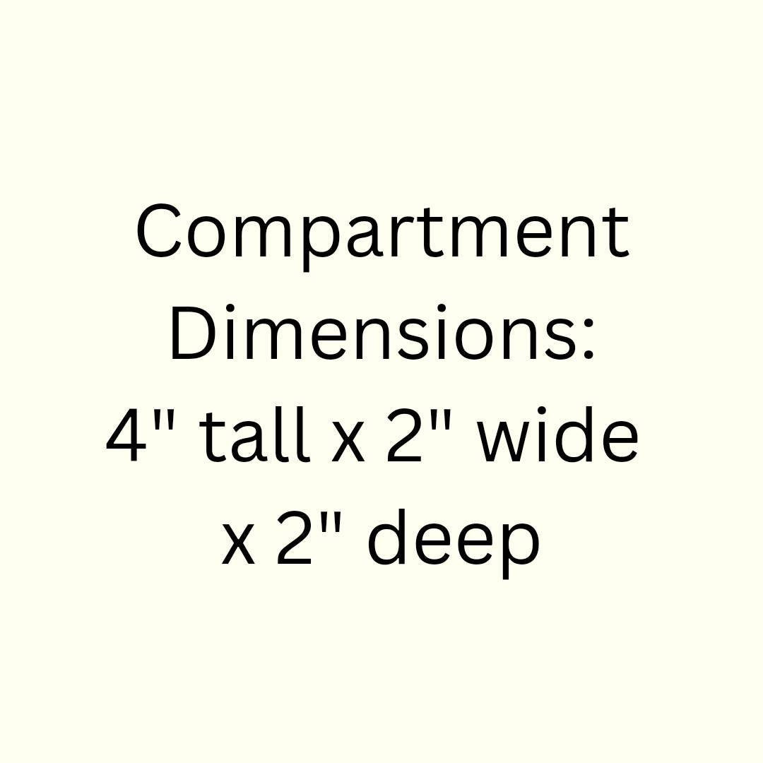 44 Compartment Wooden Display Shelf - 4x2 - Trinket Shelf - Curio Cabinet