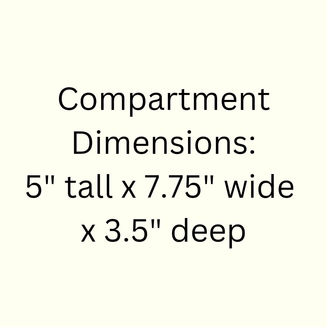 6 Compartment Wooden Display Shelf - 7.75x5x3 - Trinket Shelf - Curio Cabinet