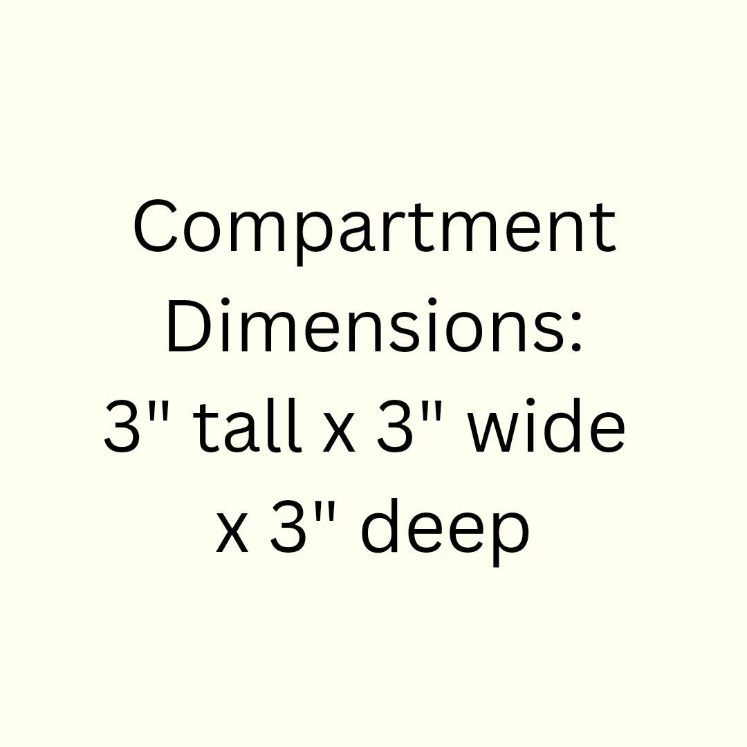 18 Compartment Wooden Display Shelf - 3x3 - Trinket Shelf - Curio Cabinet