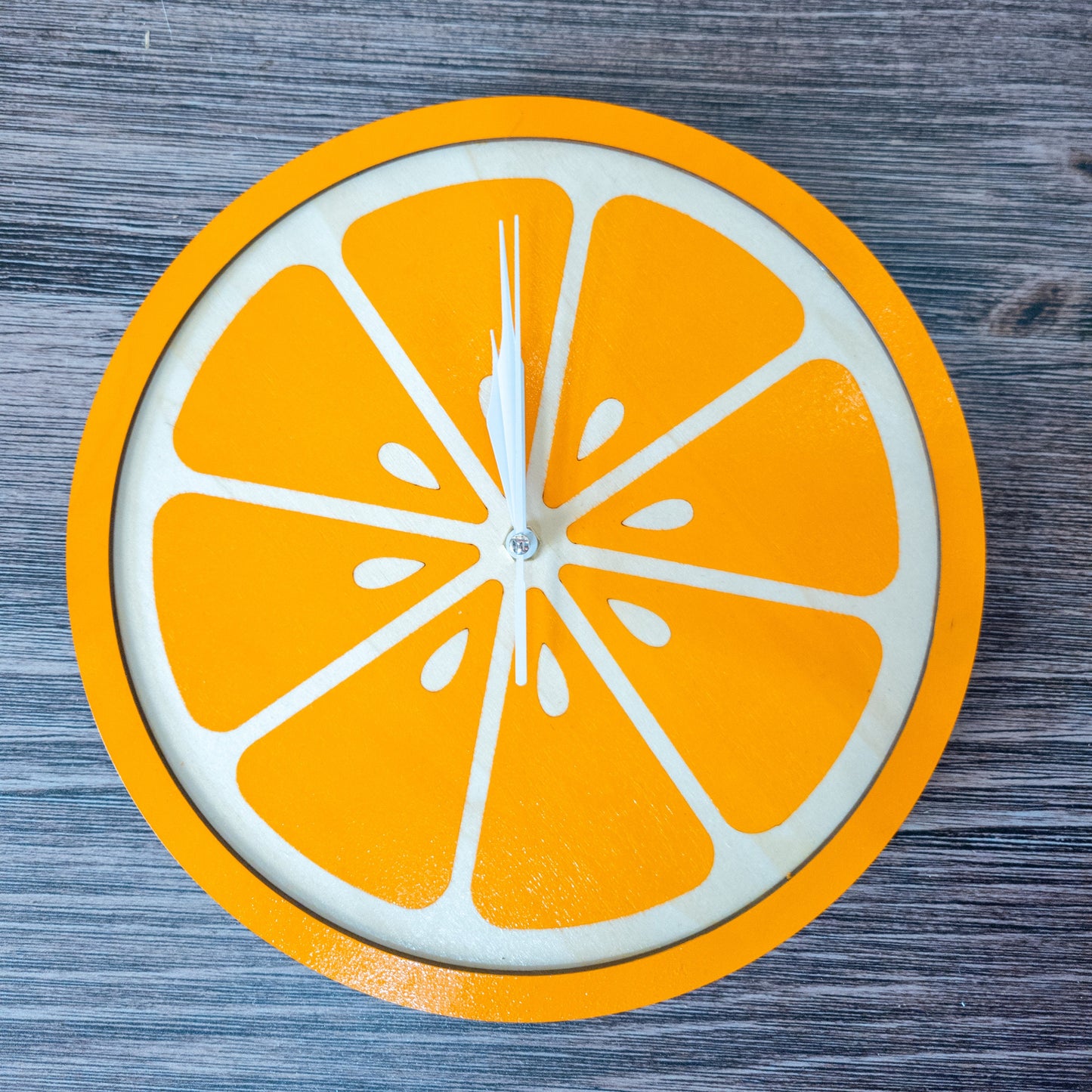 Wooden Orange Slice Clock