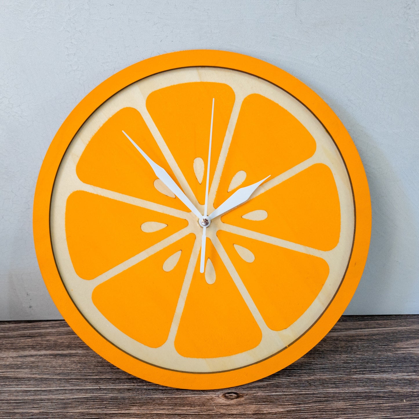 Wooden Orange Slice Clock