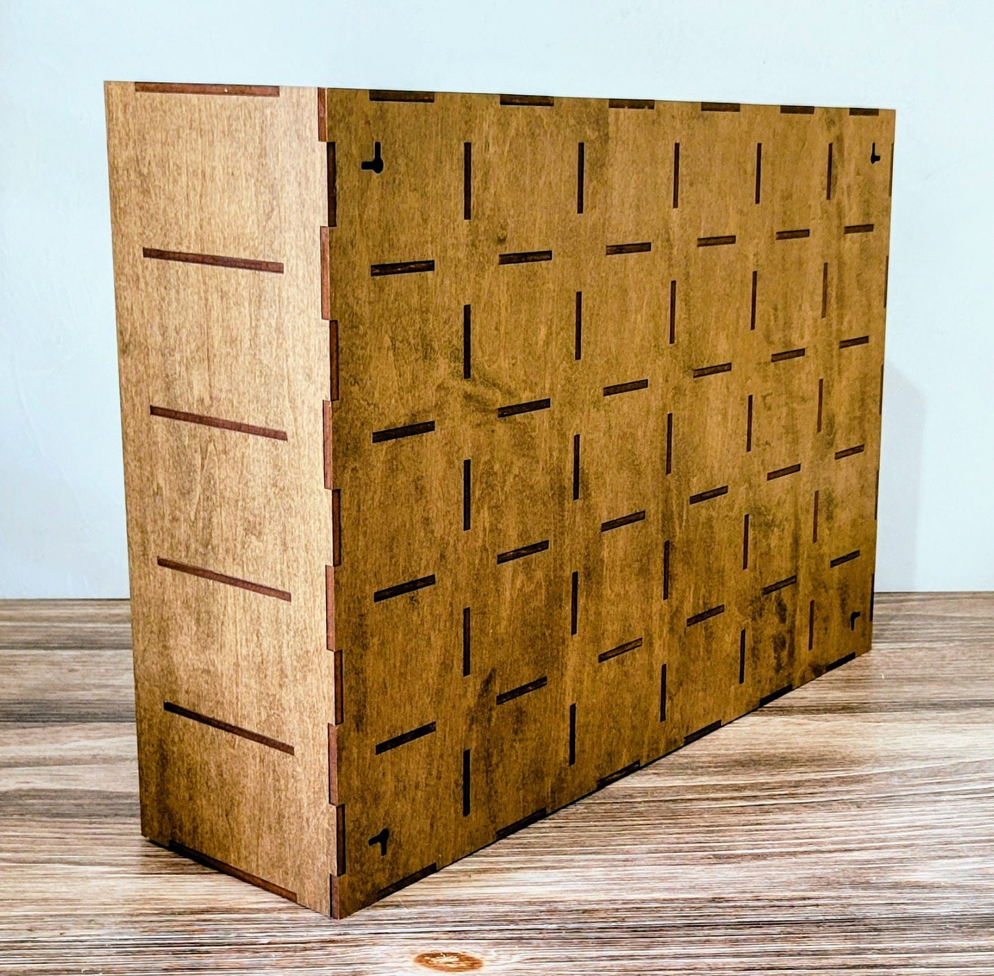 30 Compartment Wooden Display Shelf - 3x3.5 - Trinket Shelf - Curio Cabinet