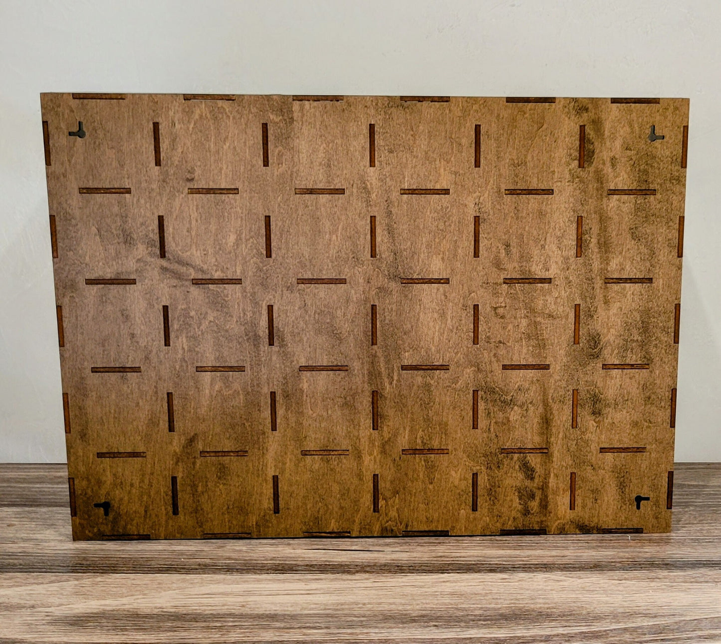 30 Compartment Wooden Display Shelf - 3x3.5 - Trinket Shelf - Curio Cabinet