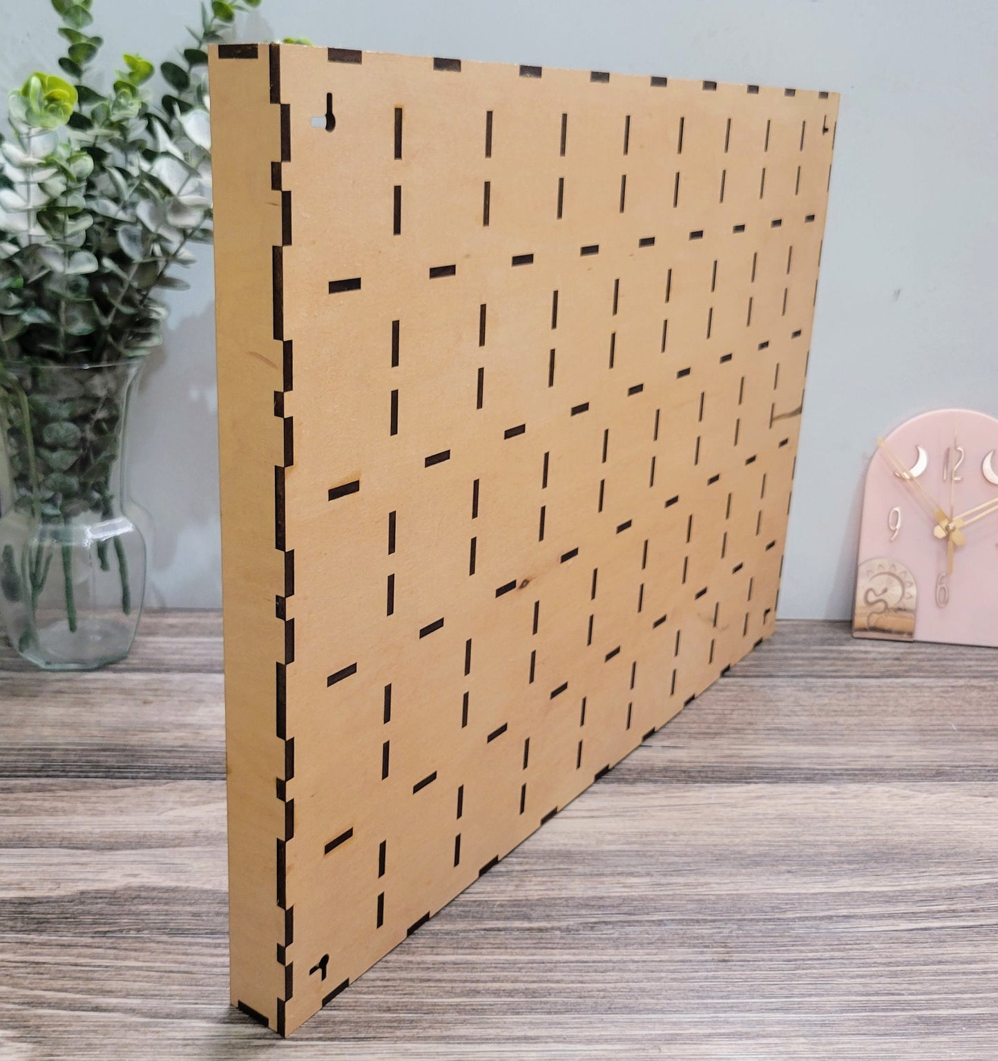 45 Compartment Wooden Display Shelf - 3.25x2.5 - Trinket Shelf - Curio Cabinet