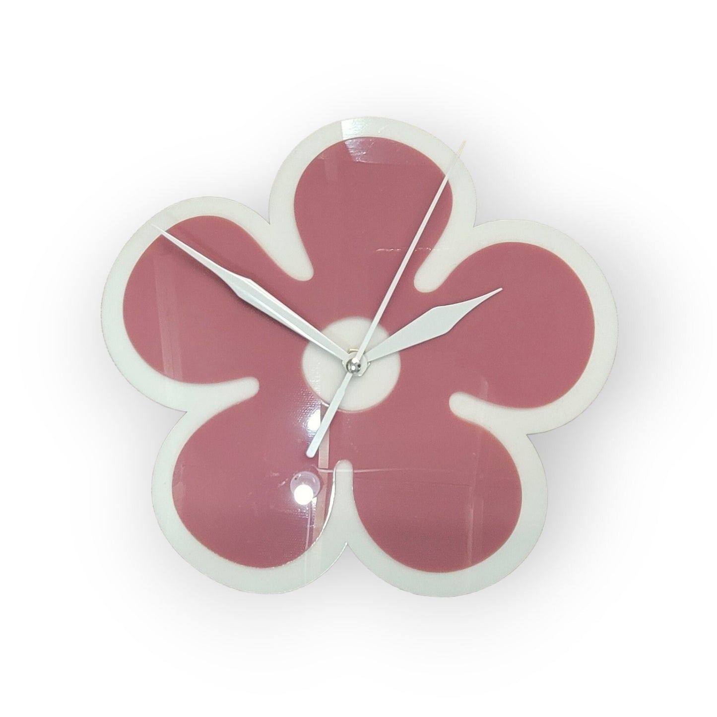 Mauve Mini Daisy Wall Clock