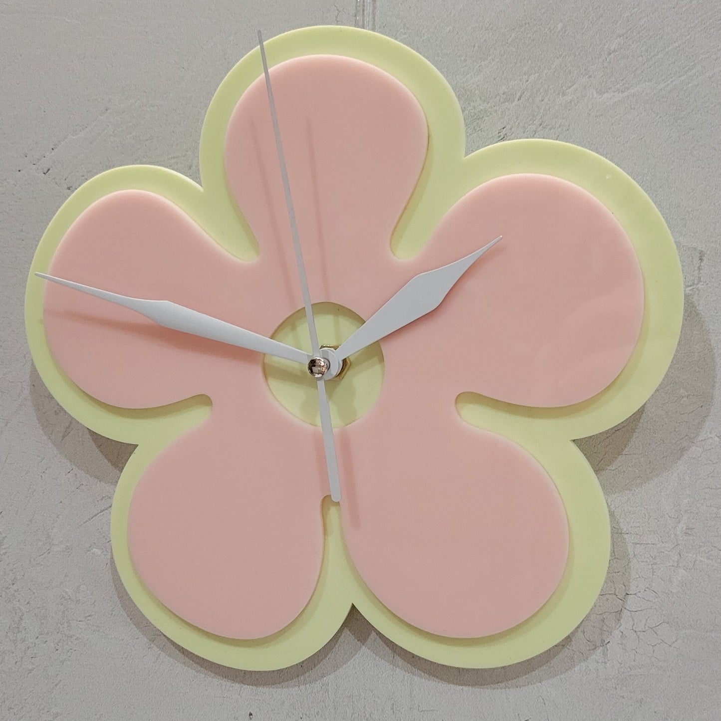 Pink Mini Daisy Wall Clock