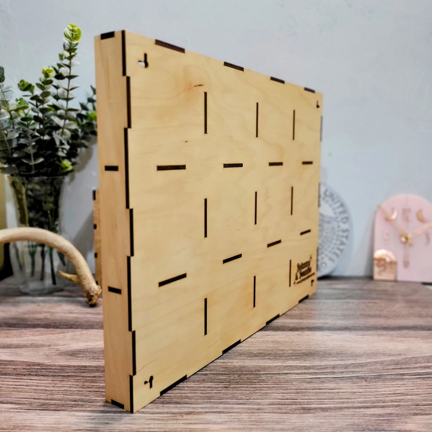 12 Compartment Wooden Display Shelf - 5.1x5.1 - Trinket Shelf - Curio Cabinet