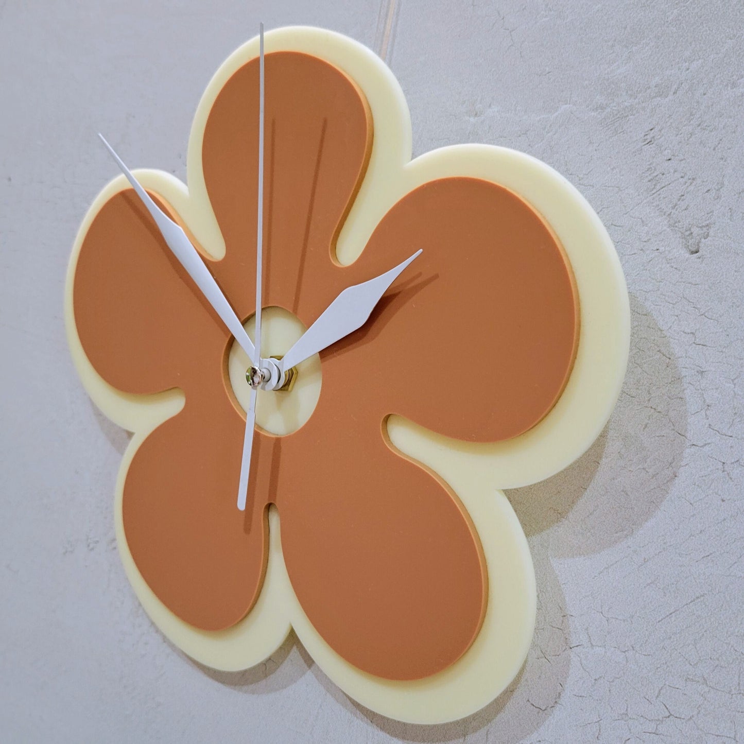Terracotta Mini Daisy Wall Clock