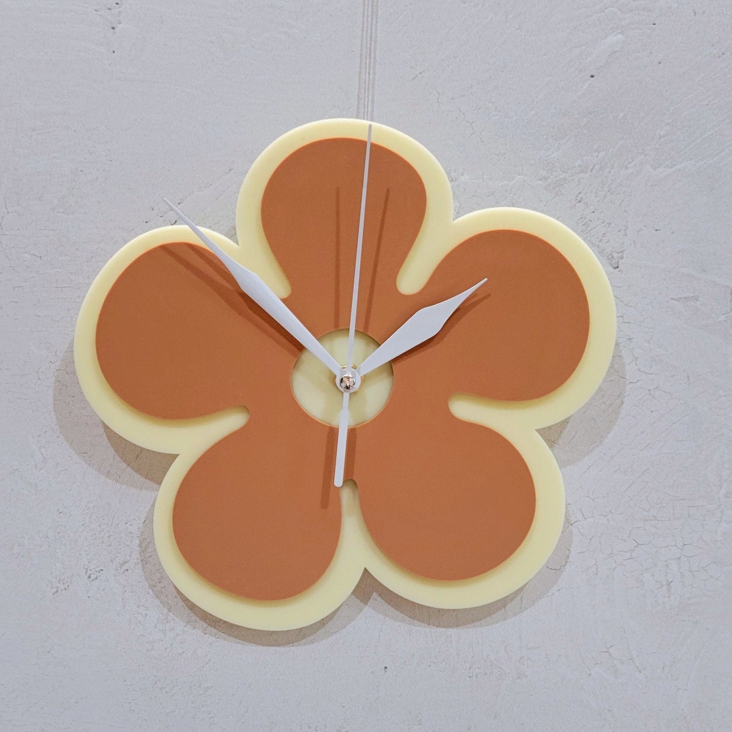 Terracotta Mini Daisy Wall Clock