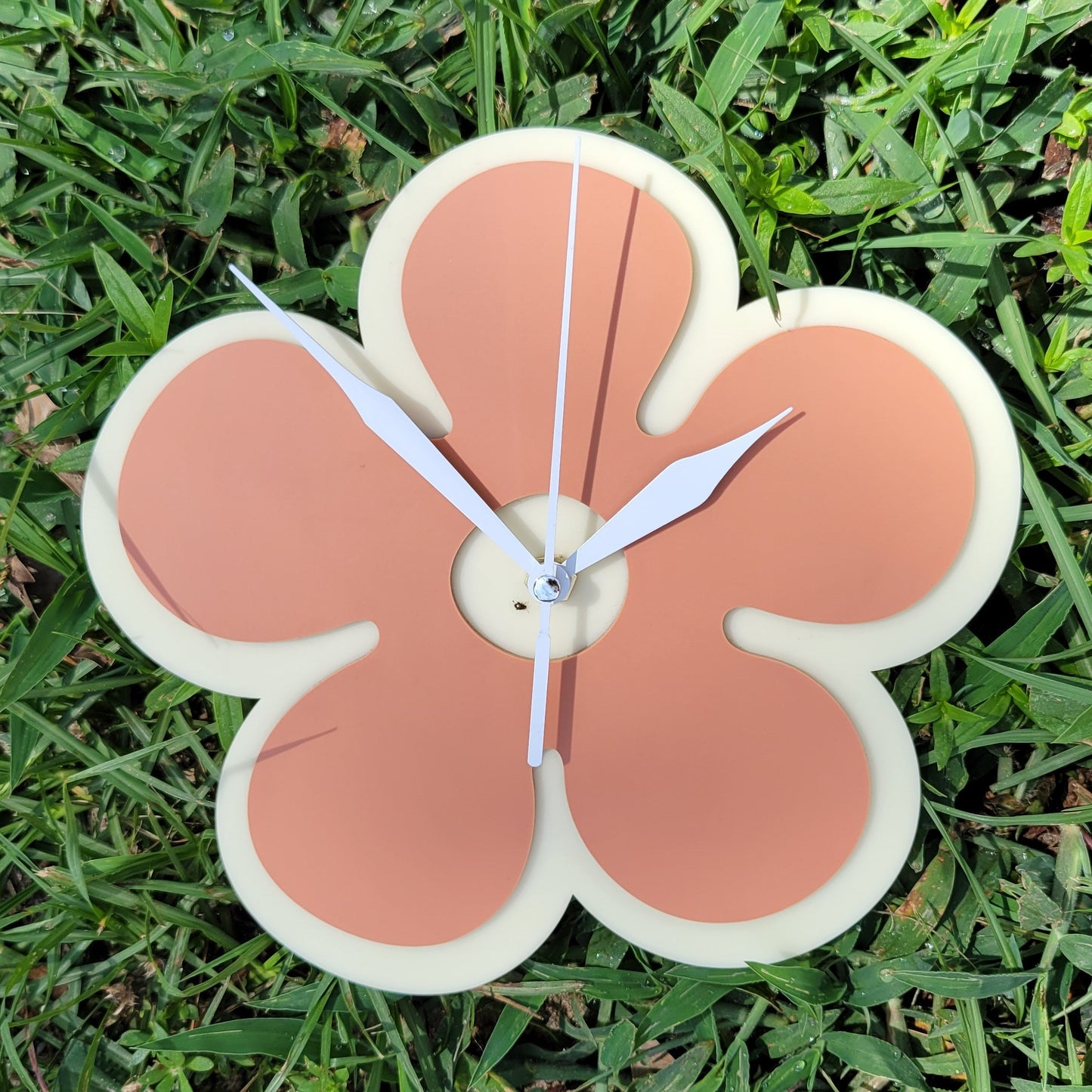 Terracotta Mini Daisy Wall Clock