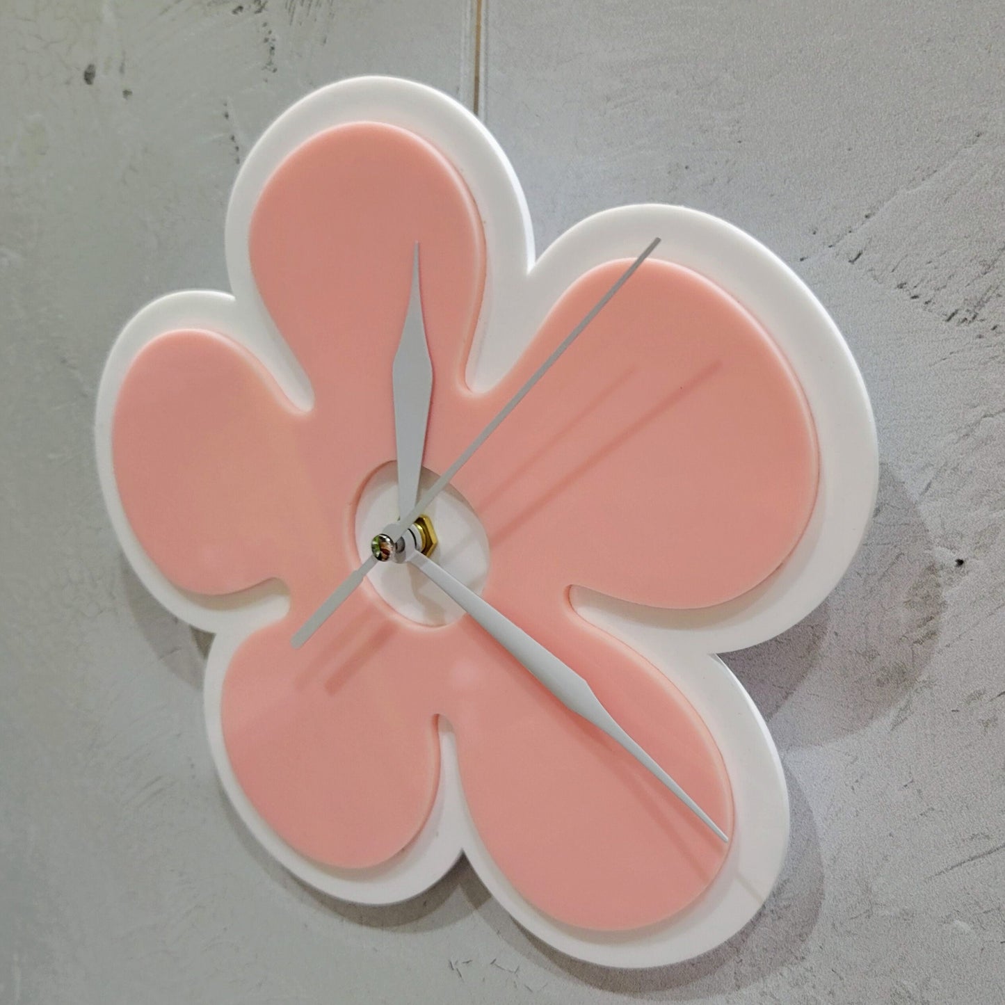 Pink Mini Daisy Wall Clock