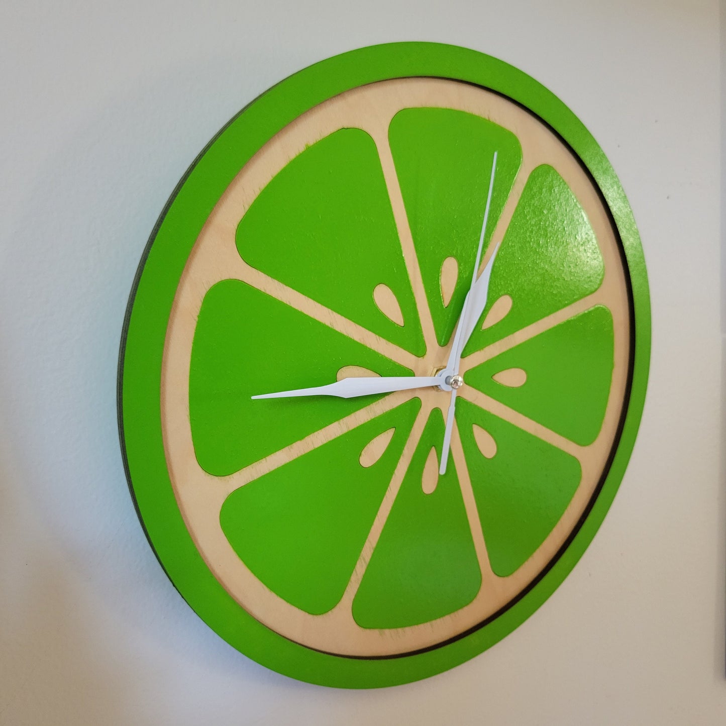 Wooden Lime Slice Clock
