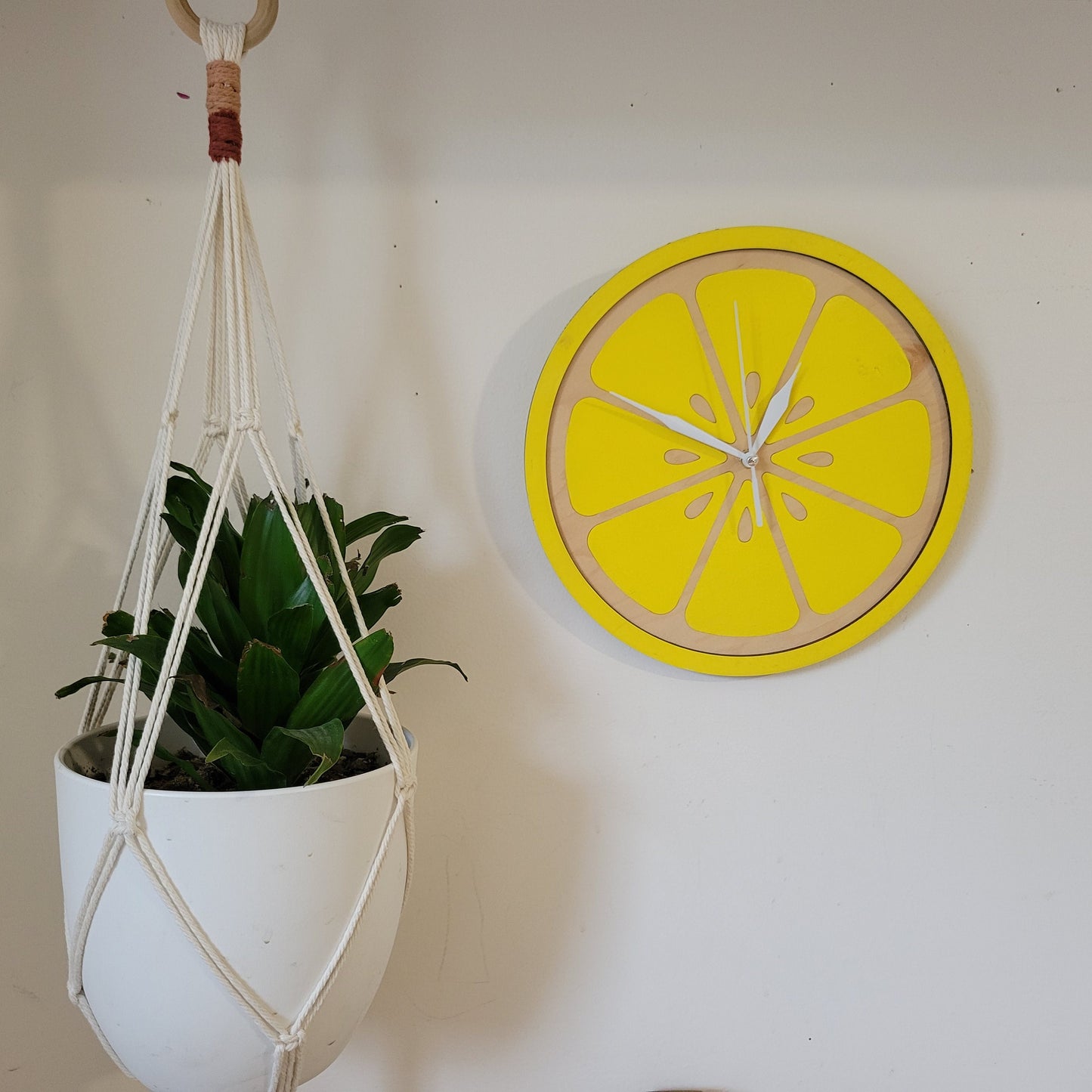 Wooden Lemon Slice Clock