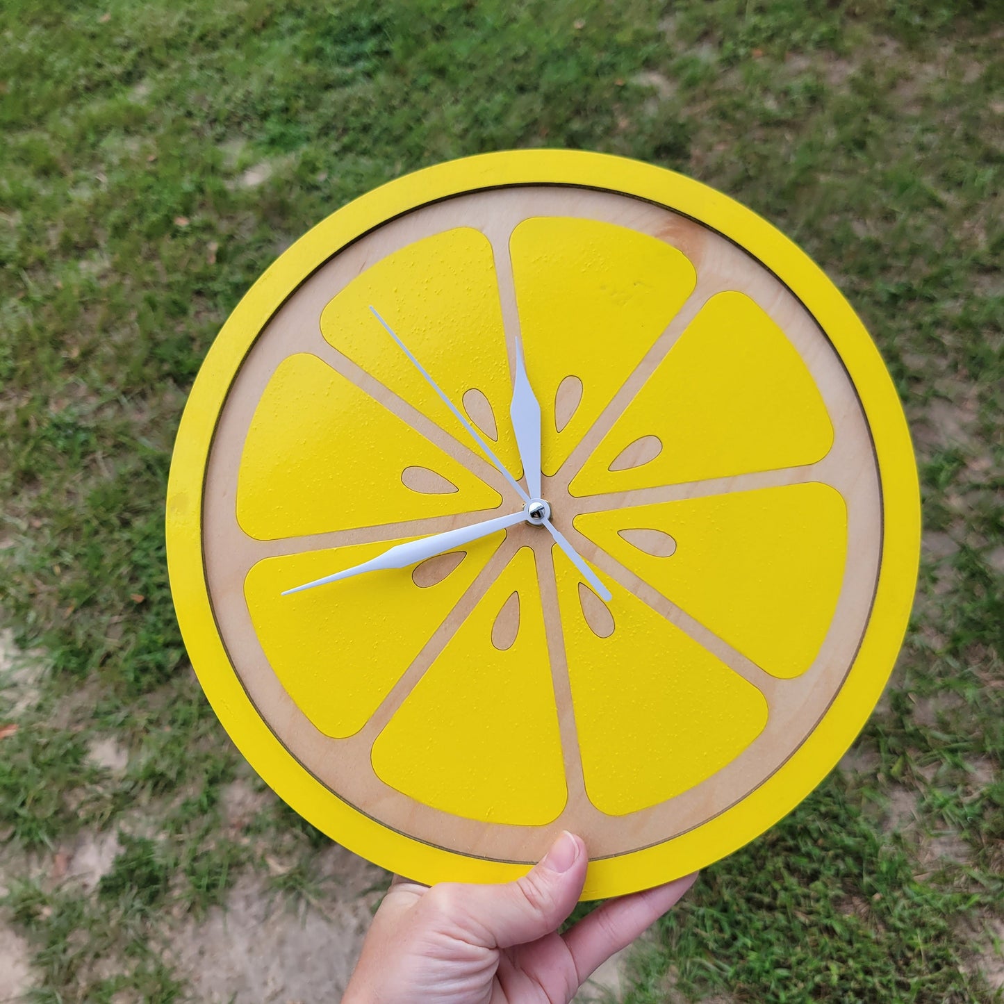Wooden Lemon Slice Clock