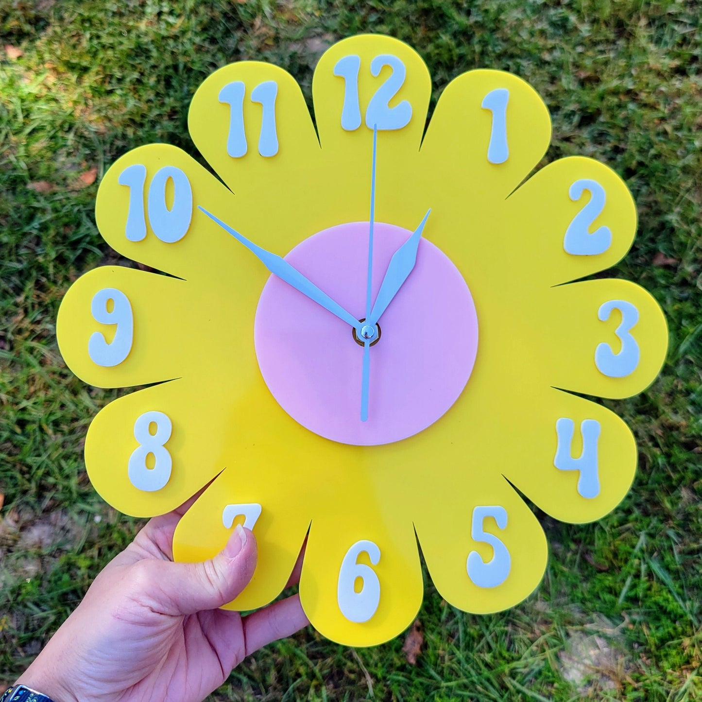 Yellow Daisy Wall Clock