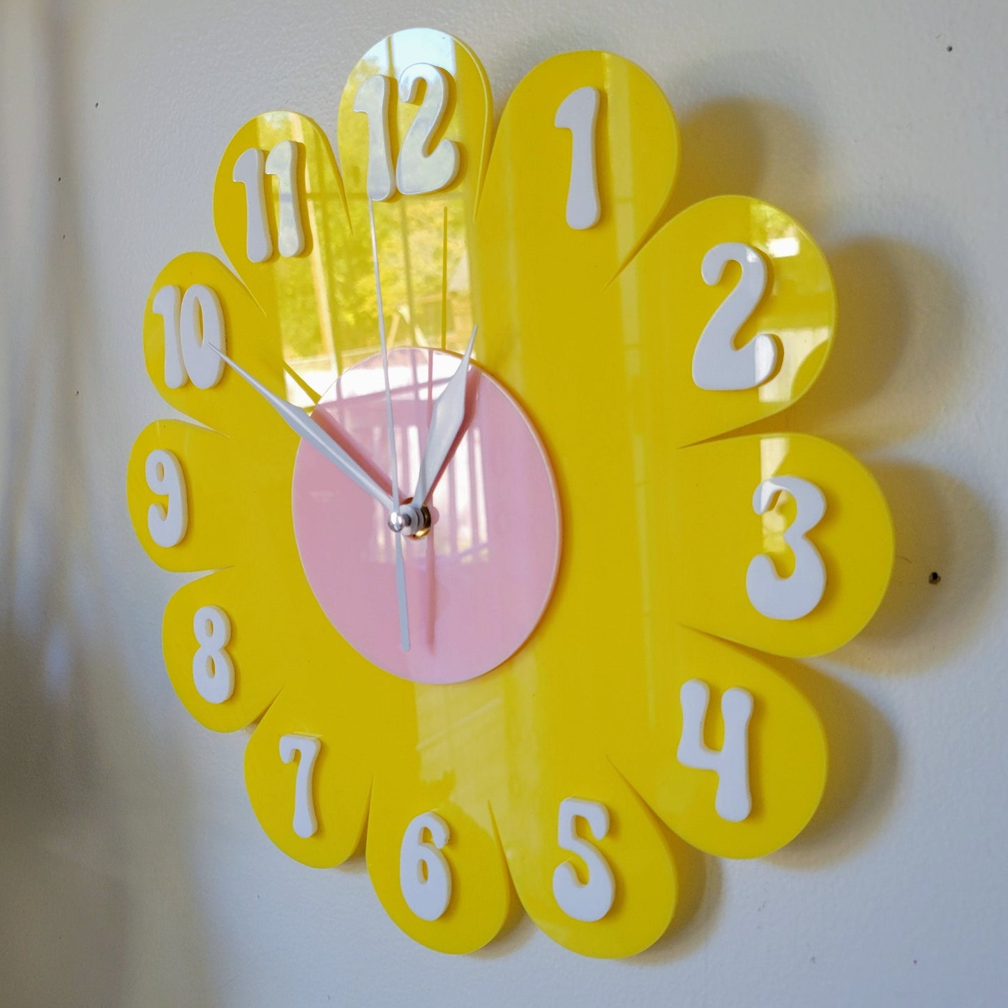 Yellow Daisy Wall Clock