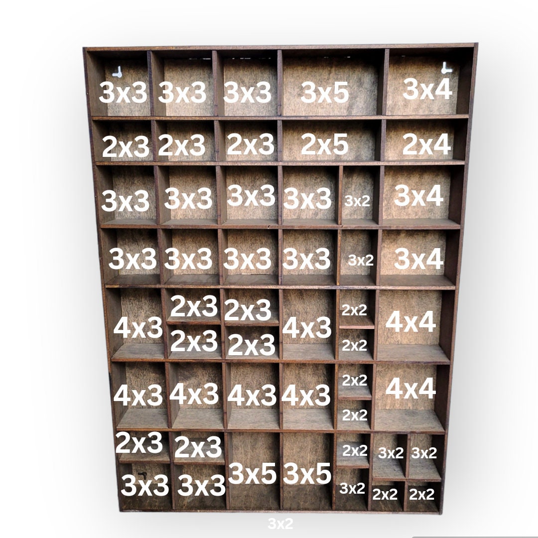 Shadow Box Wooden Display Shelf - Wall Cubby Shelf - Multiple Compartment Sizes - #2 - Trinket Shelf - Curio Cabinet