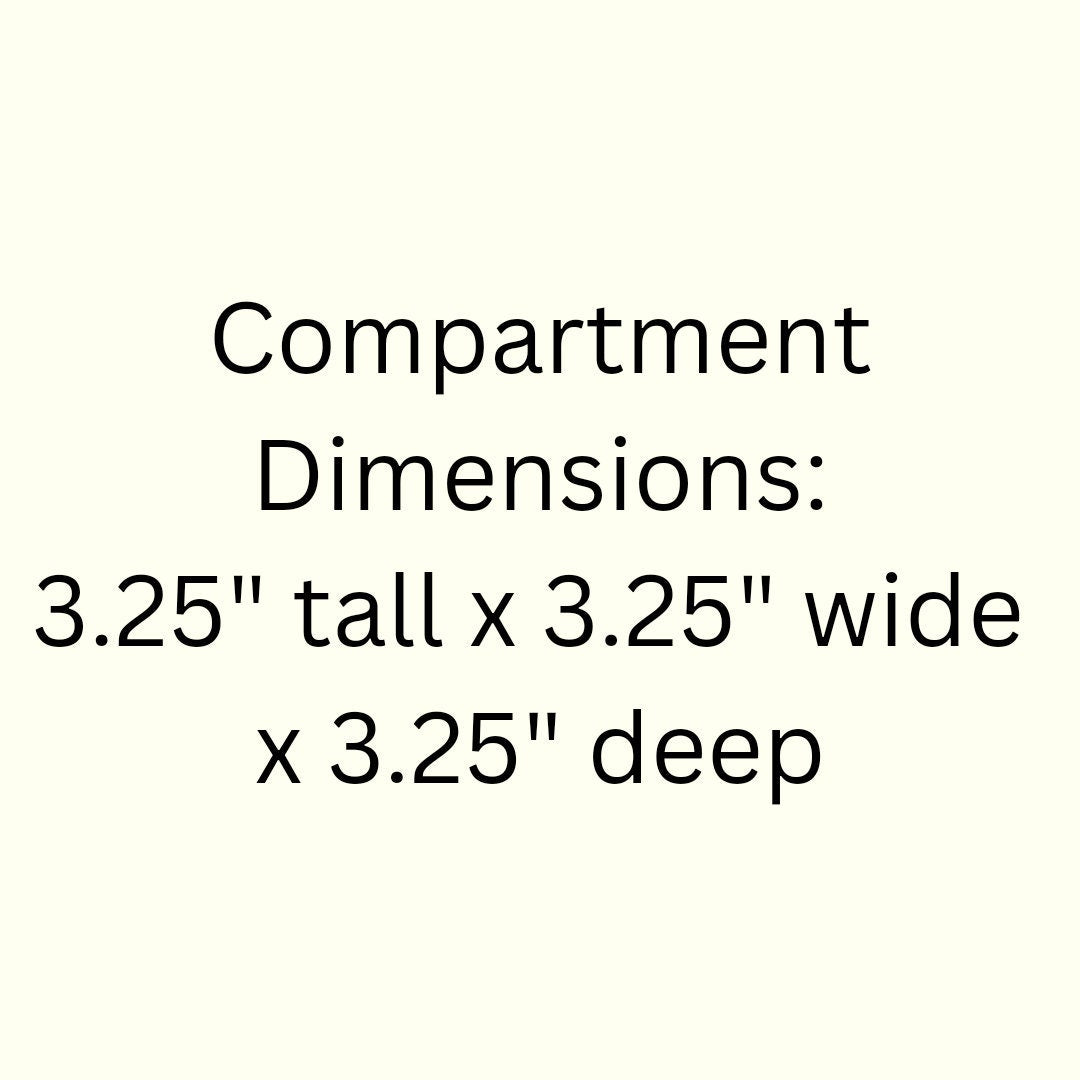35 Compartment Wooden Display Shelf- 3.25x3.25 - Trinket Shelf - Curio Cabinet