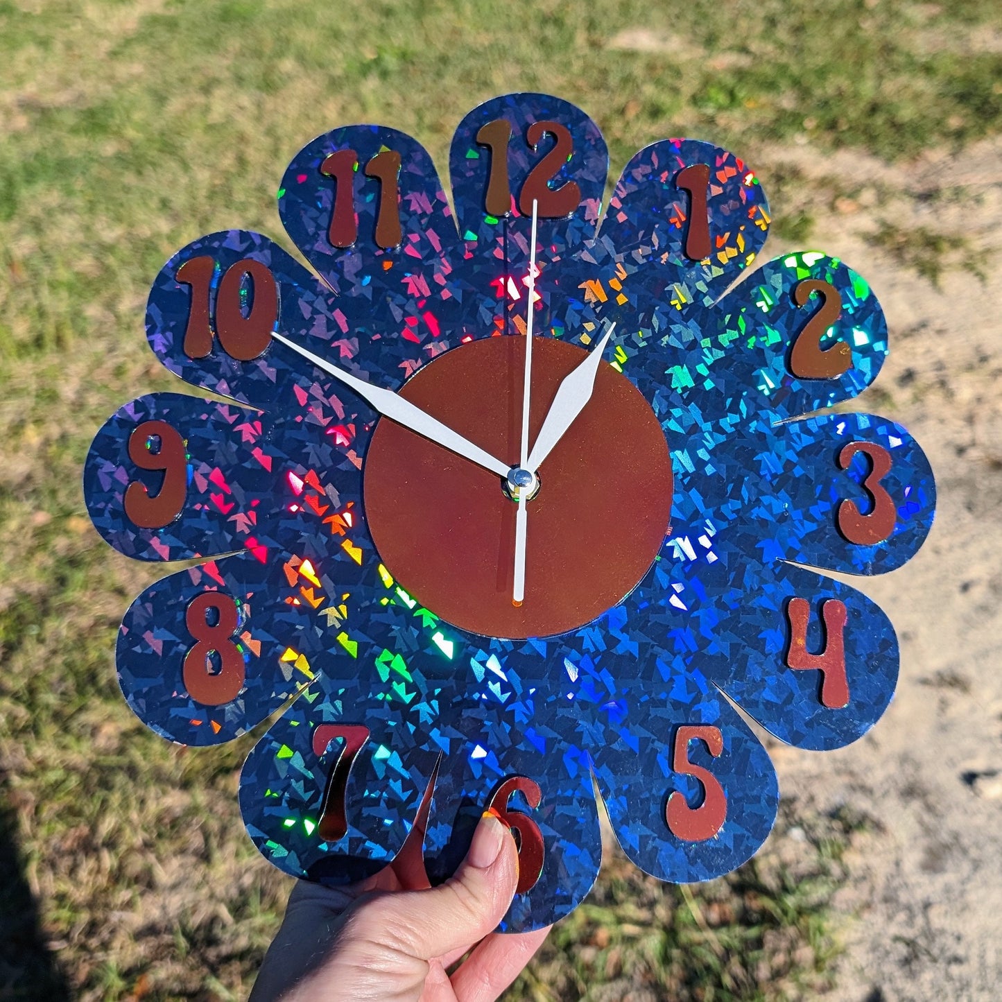 Iridescent Daisy Wall Clock