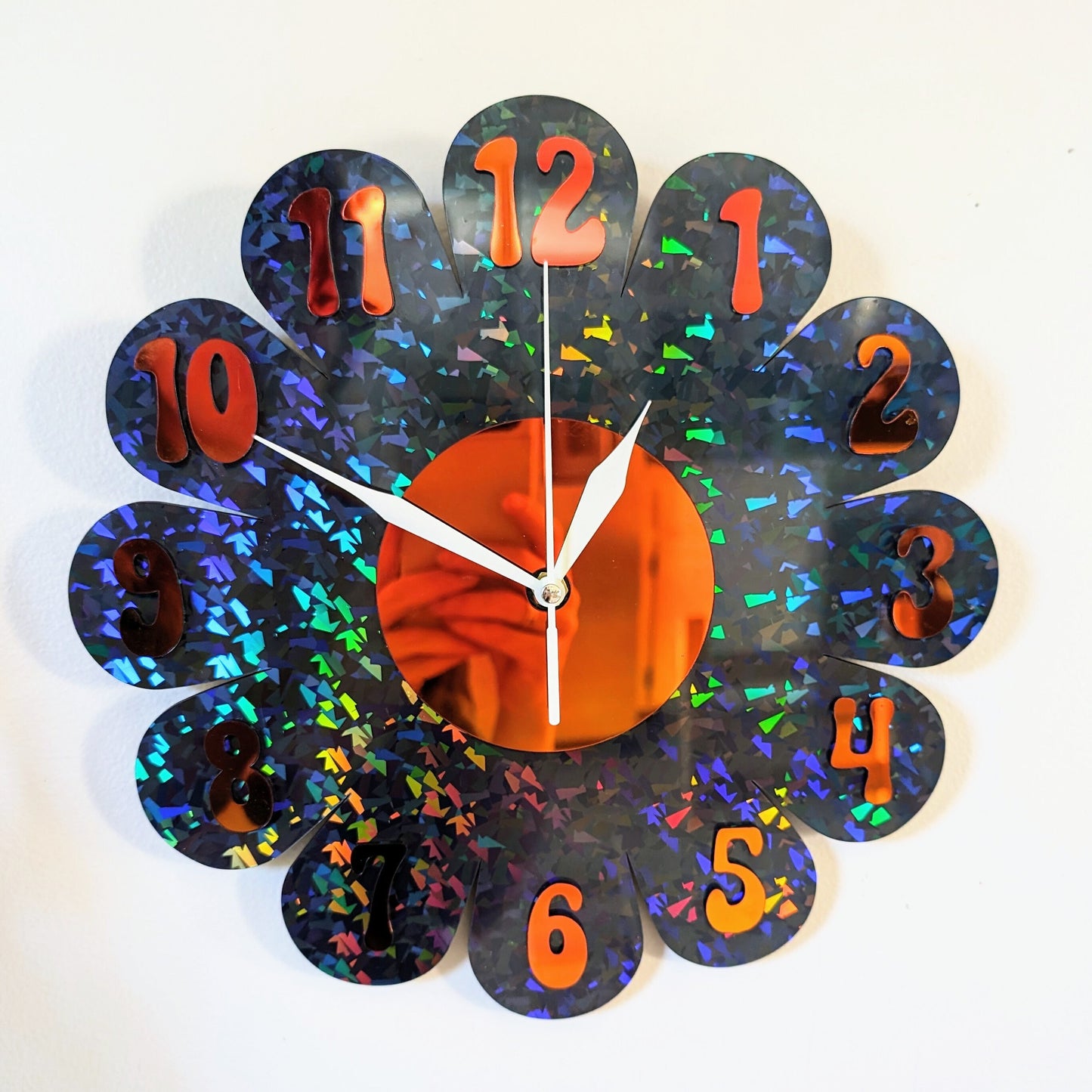 Iridescent Daisy Wall Clock