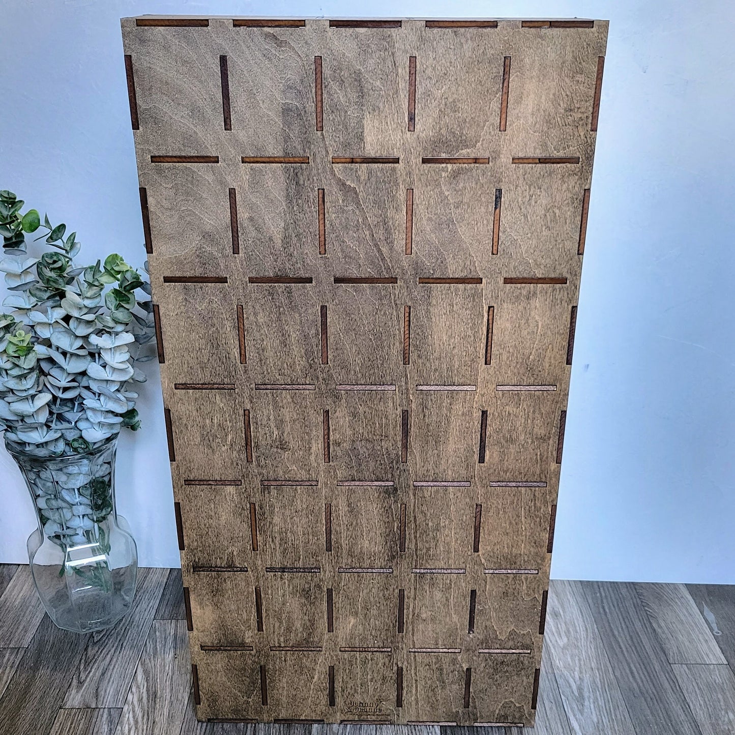 35 Compartment Wooden Display Shelf - 2.5x3.5 - Trinket Shelf - Curio Cabinet