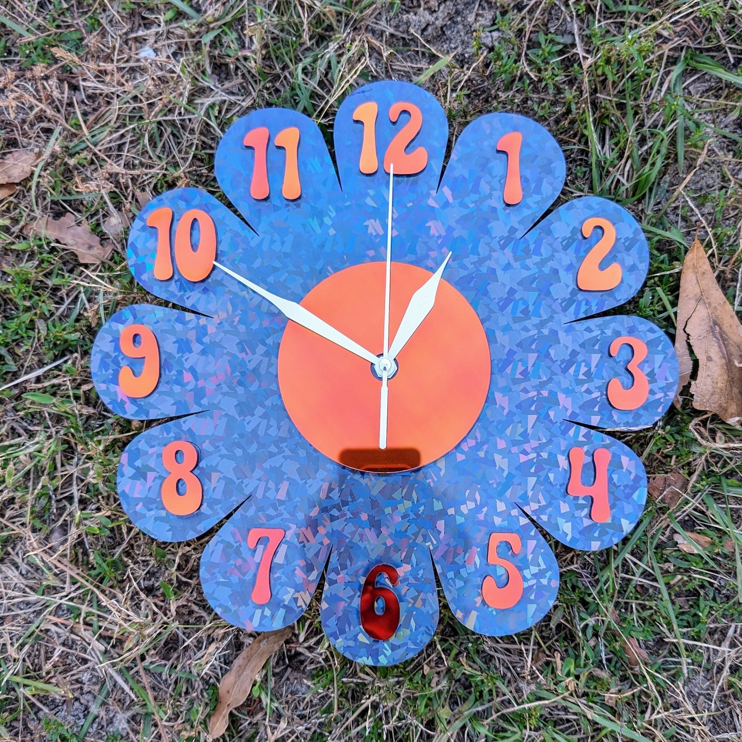 Iridescent Daisy Wall Clock
