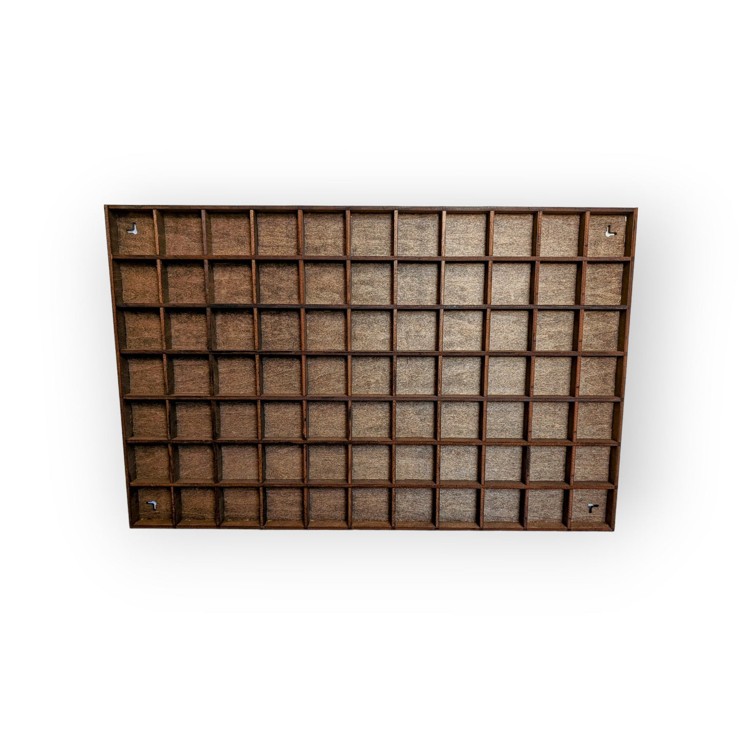 77 Compartment Wooden Display Shelf - 55mmx55mm - Trinket Shelf - Curio Cabinet